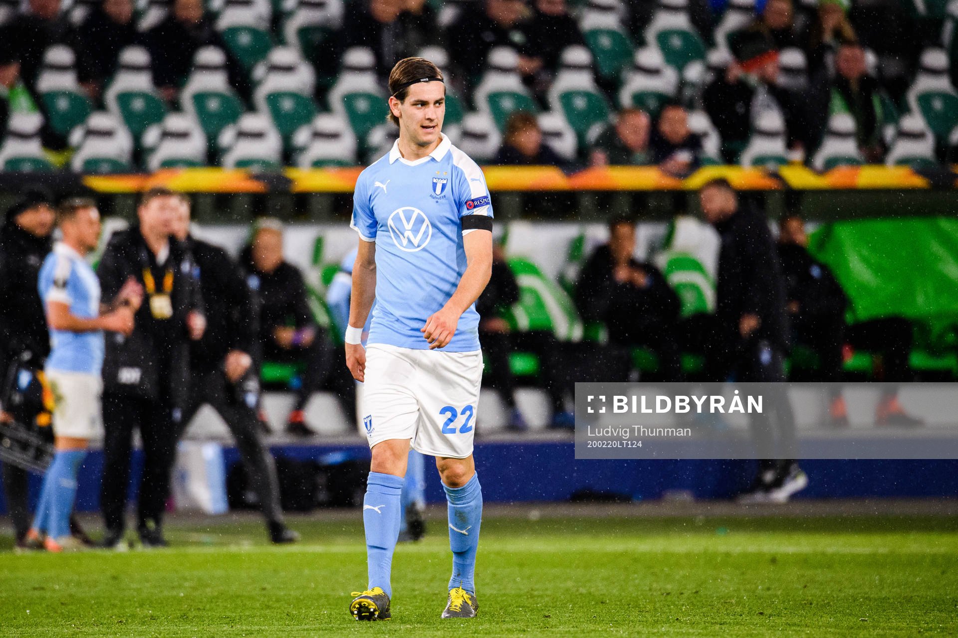 Adi Nalic of Malmö FF looks dejected