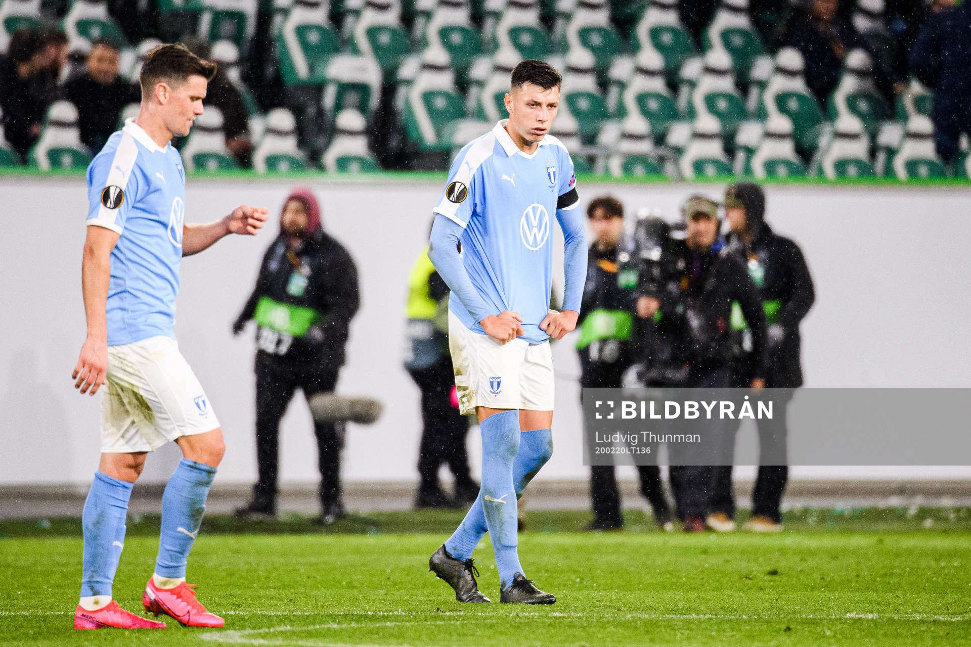 Anel Ahmedhodzic of Malmö FF looks dejected
