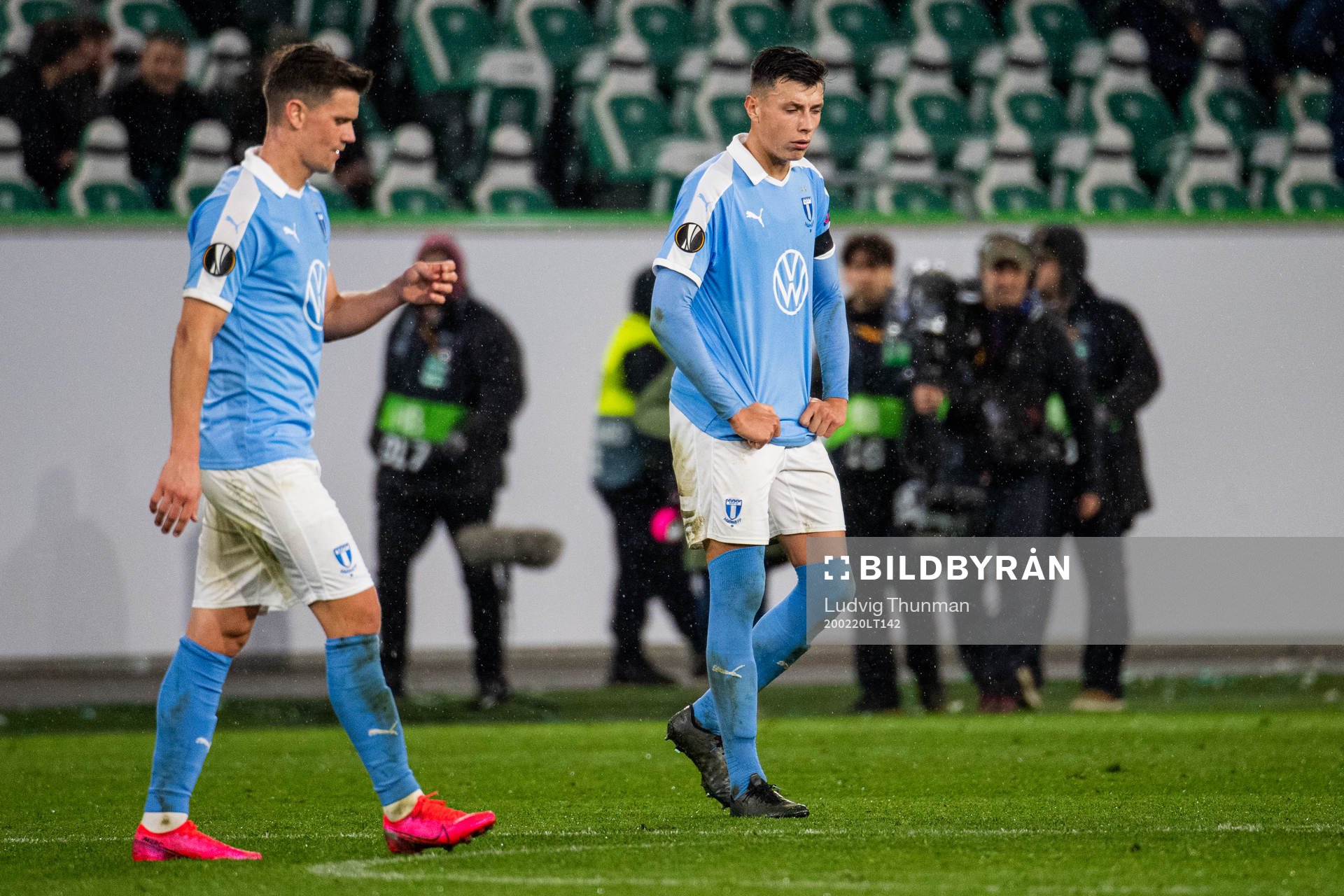 Marcus Antonsson and Anel Ahmedhodzic of Malmö FF looks