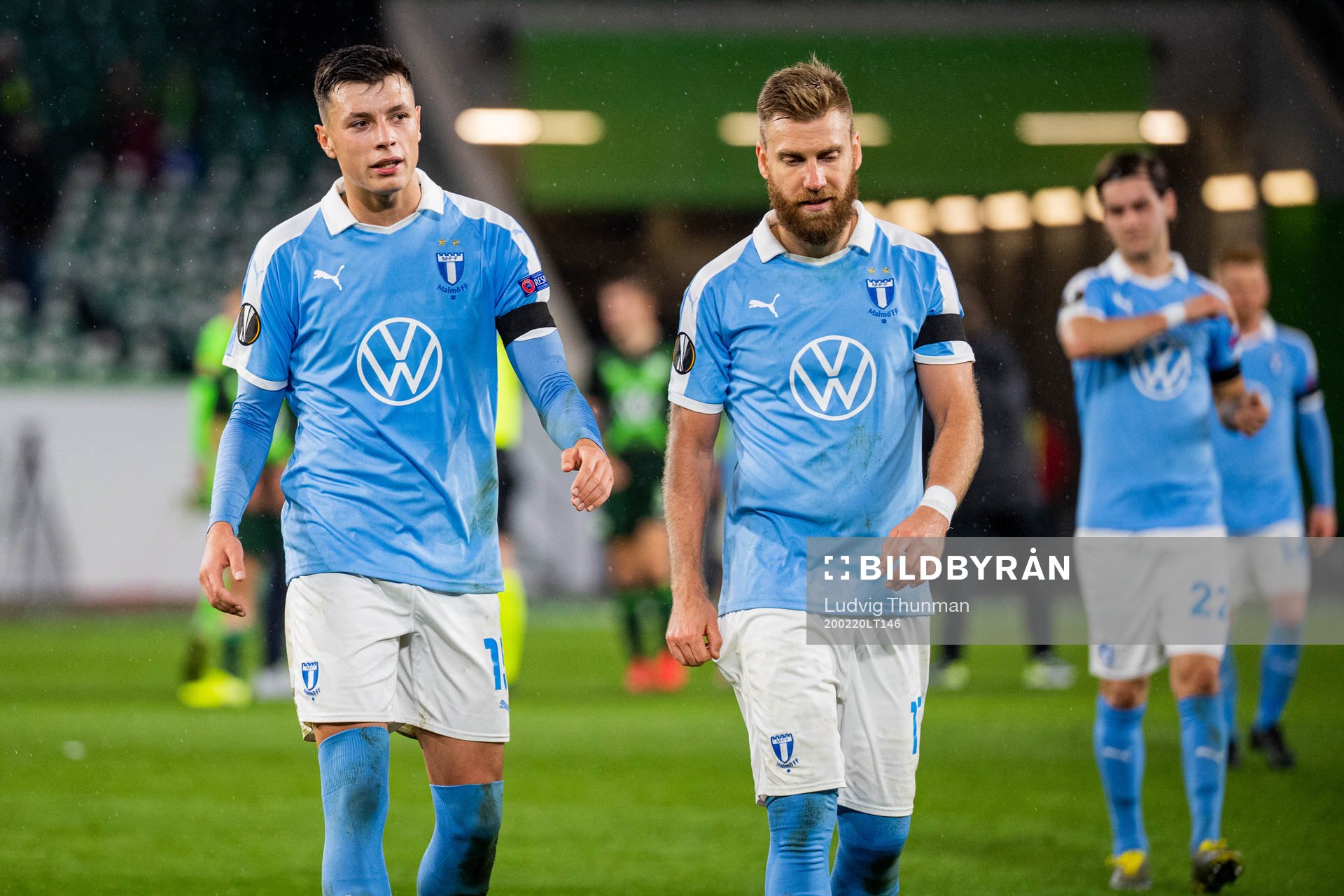Anel Ahmedhodzic and Rasmus Bengtsson of Malmö FF looks