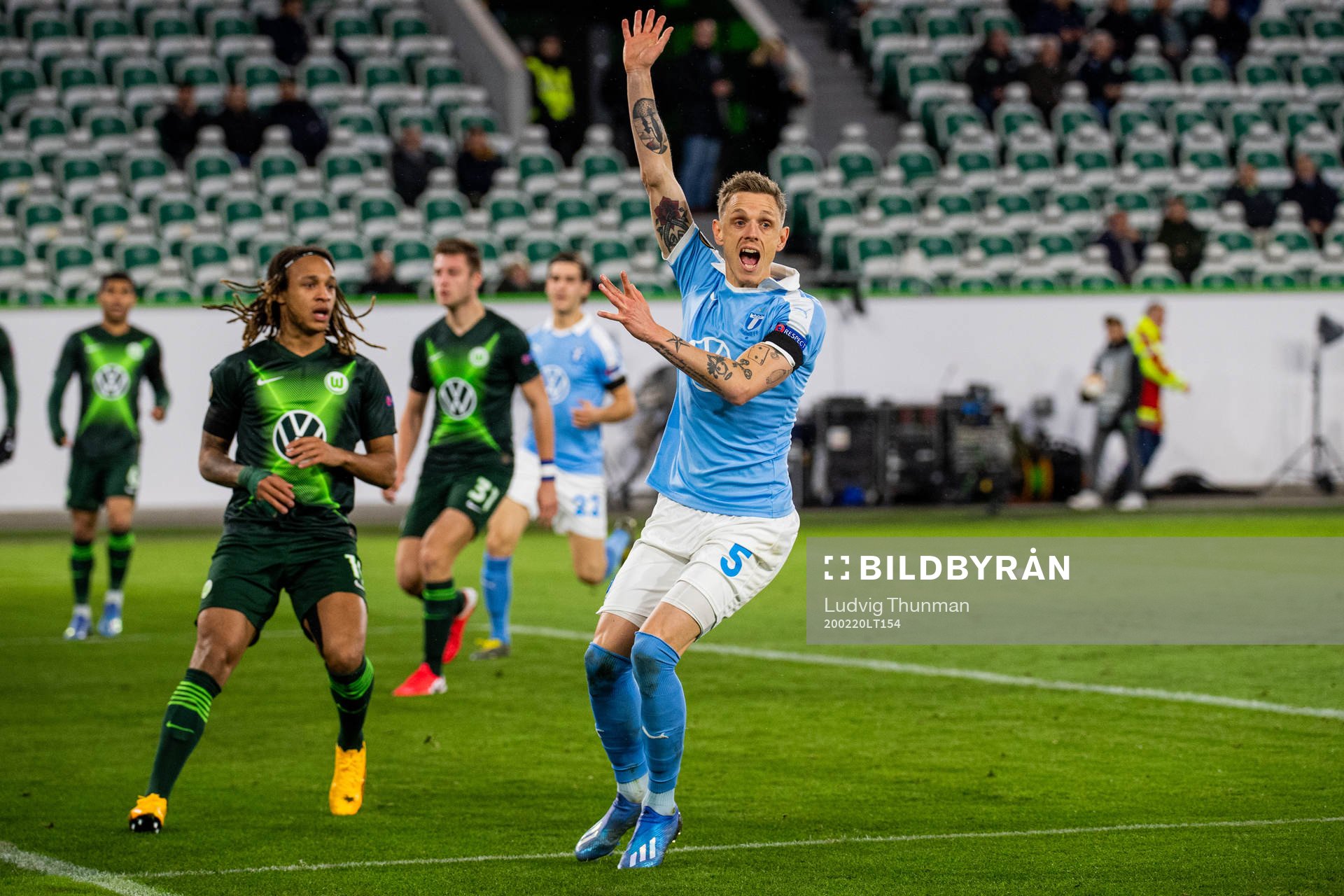 Sören Rieks of Malmö FF reacts
