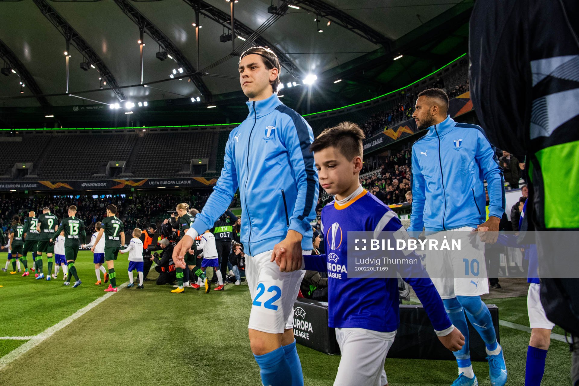 Adi Nalic of Malmö FF enters the pitch