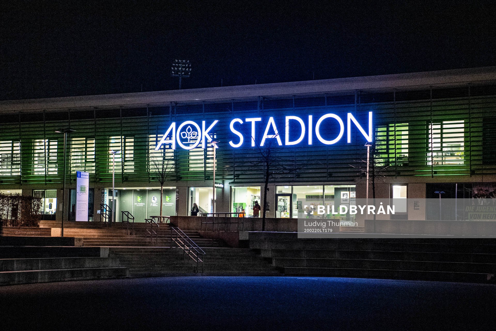 General view of AOK Stadion ahead the Europa League round