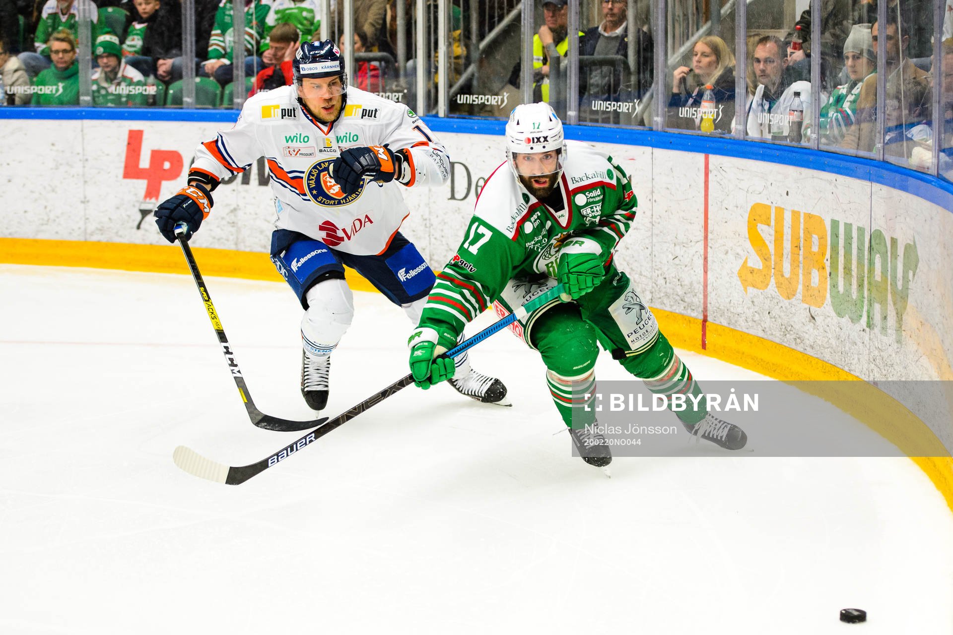 Växjös Ilari Melart  och Rögles Taylor Matson 0under