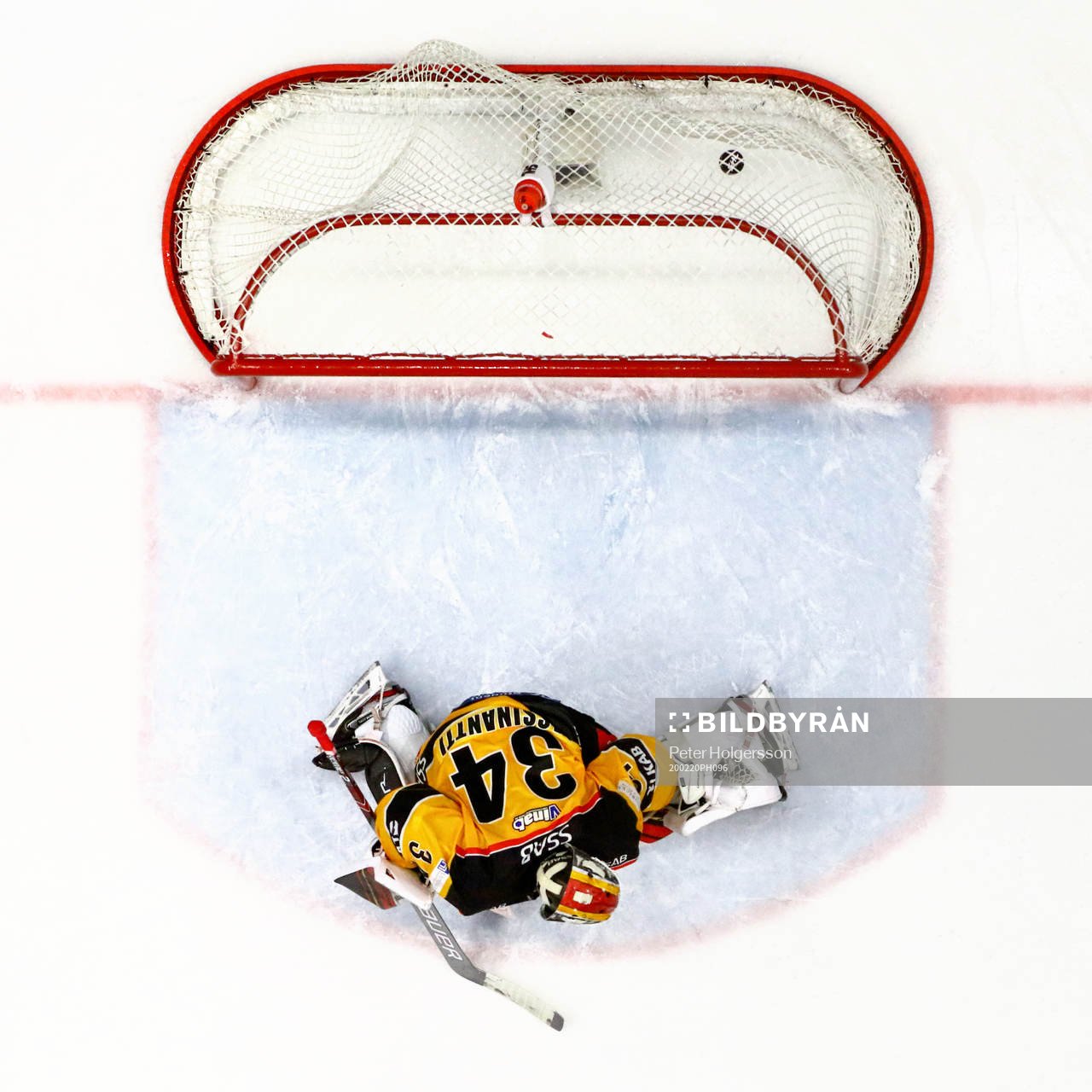 Mål förbi Luleås målvakt Joel Lassinantti