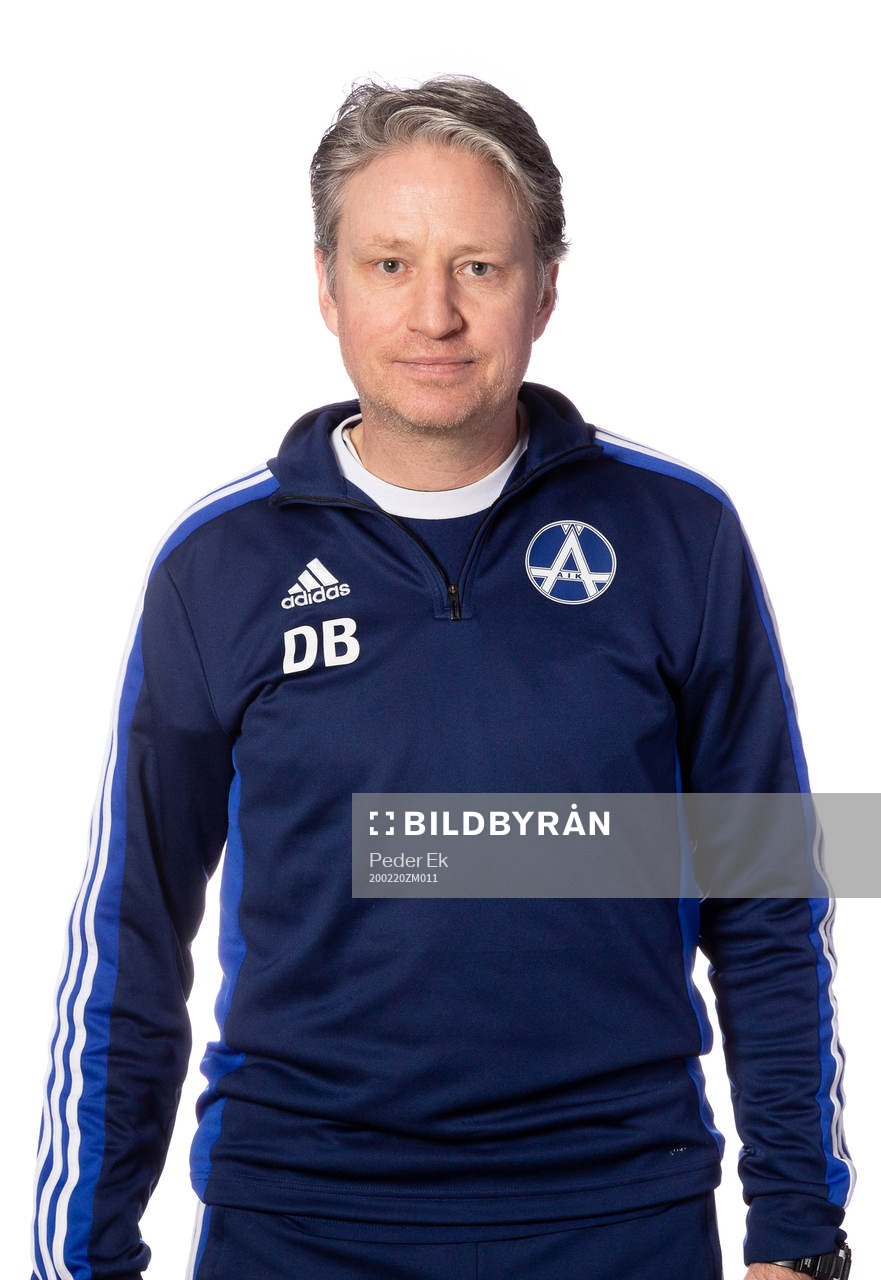 Älvsjös tränare Daniel Bjerén poserar för ett porträtt den 20 februari 2020 i Stockholm.