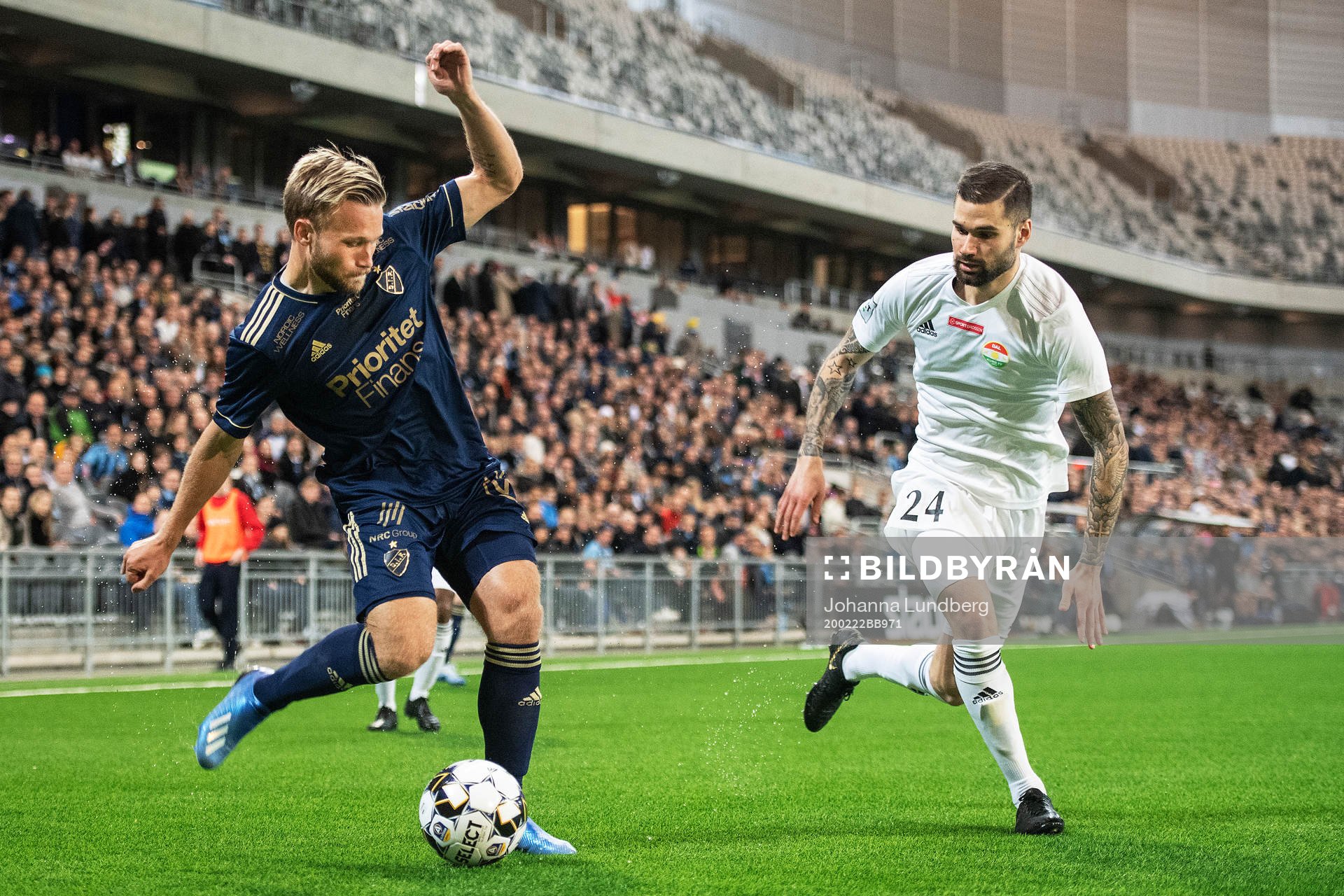 Djurgårdens Nicklas Bärkroth och Dalkurds Oskar Danielsson