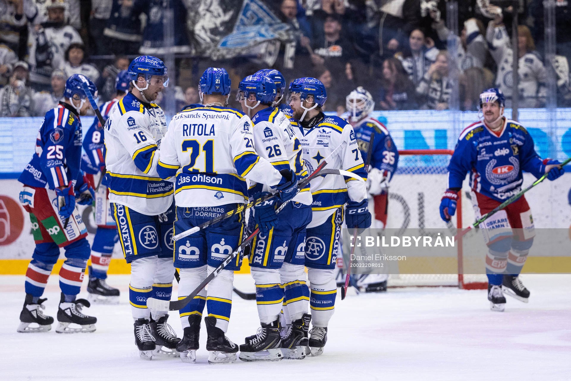 Leksands Patrik Zackrisson jublar