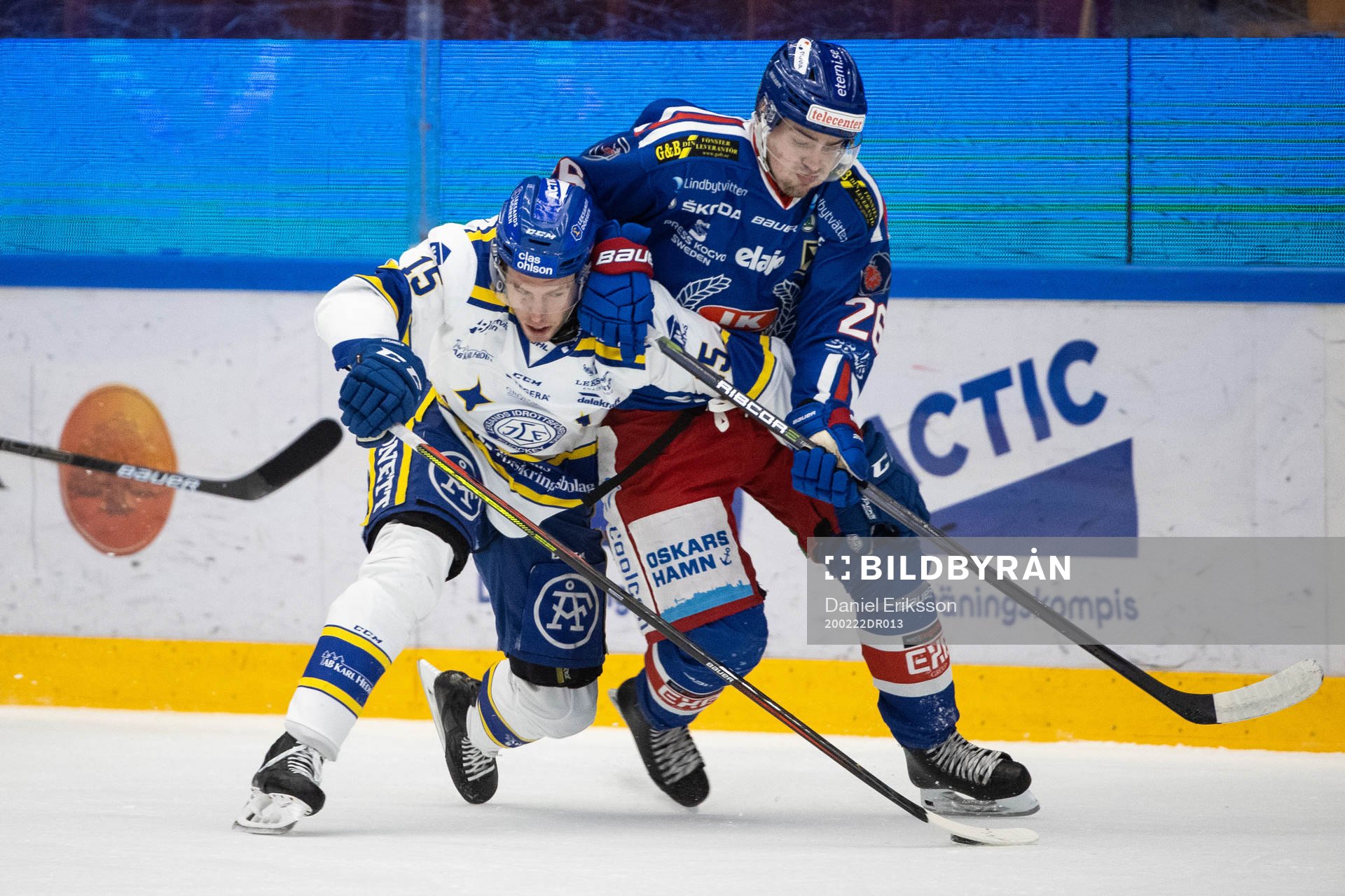 Leksands Matt Carey  och Oskarshamns Filip Karlsson