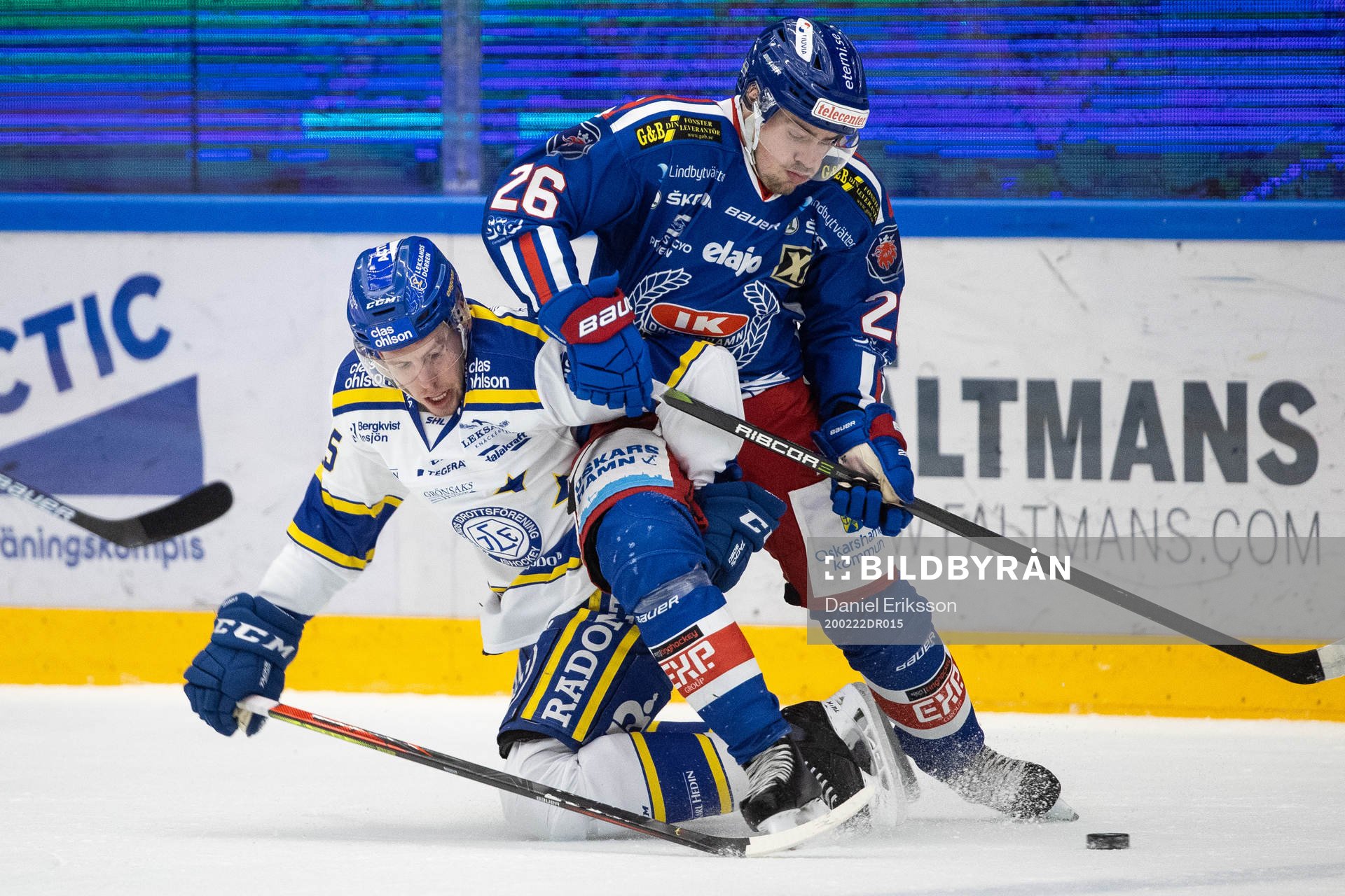 Leksands Matt Carey  och Oskarshamns Filip Karlsson