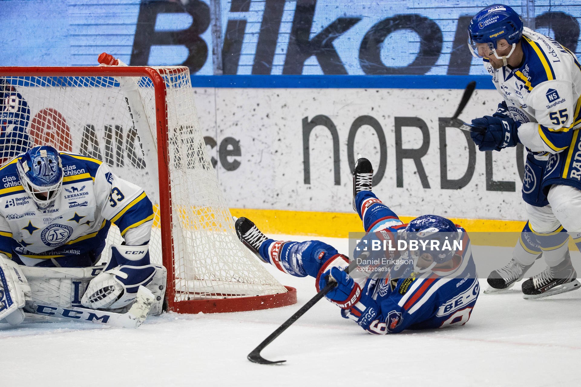 Leksands målvakt Axel Brage och ???och Leksands Jonas