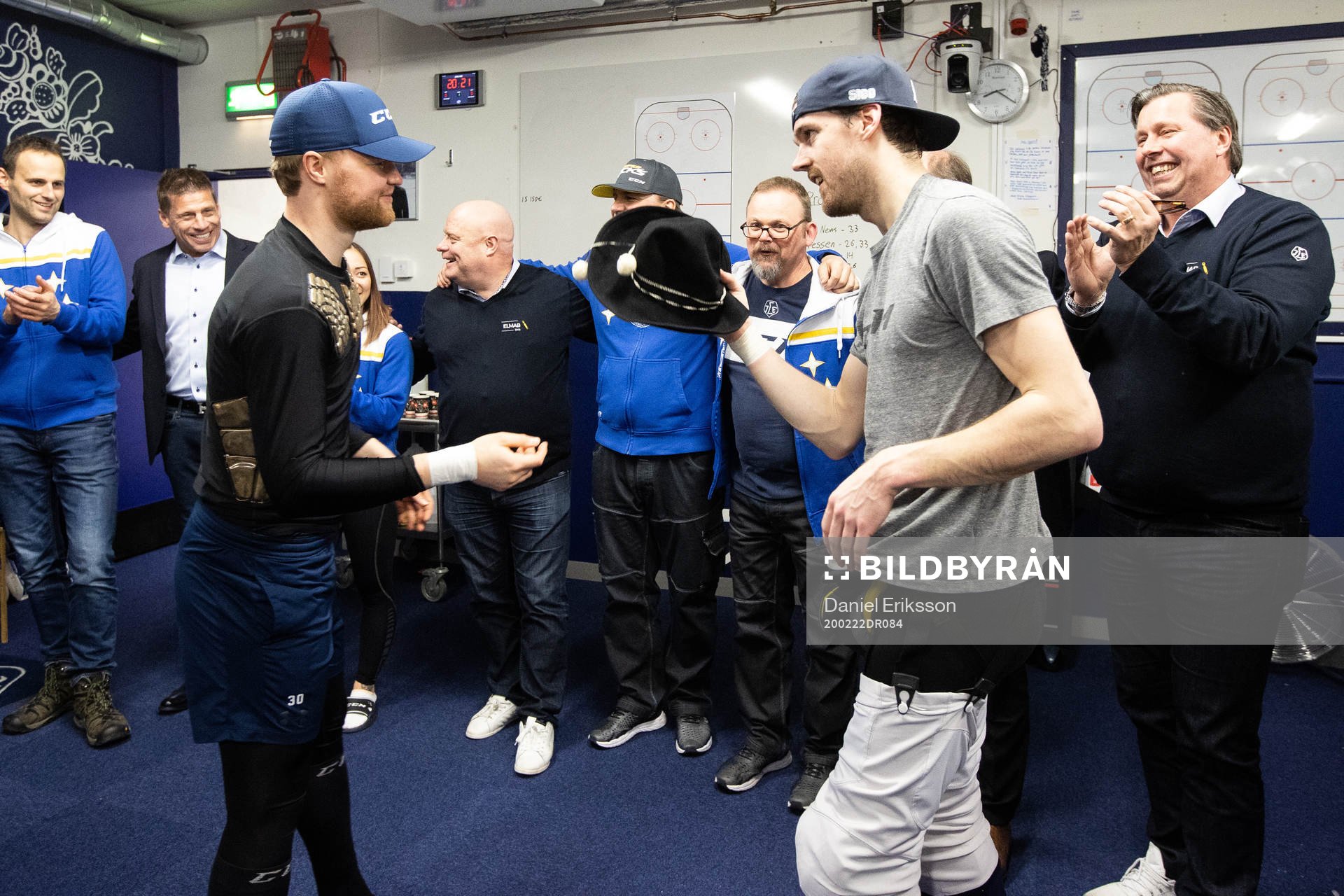 Leksands målvakt Janne Juvonen och målvakt Axel Brage