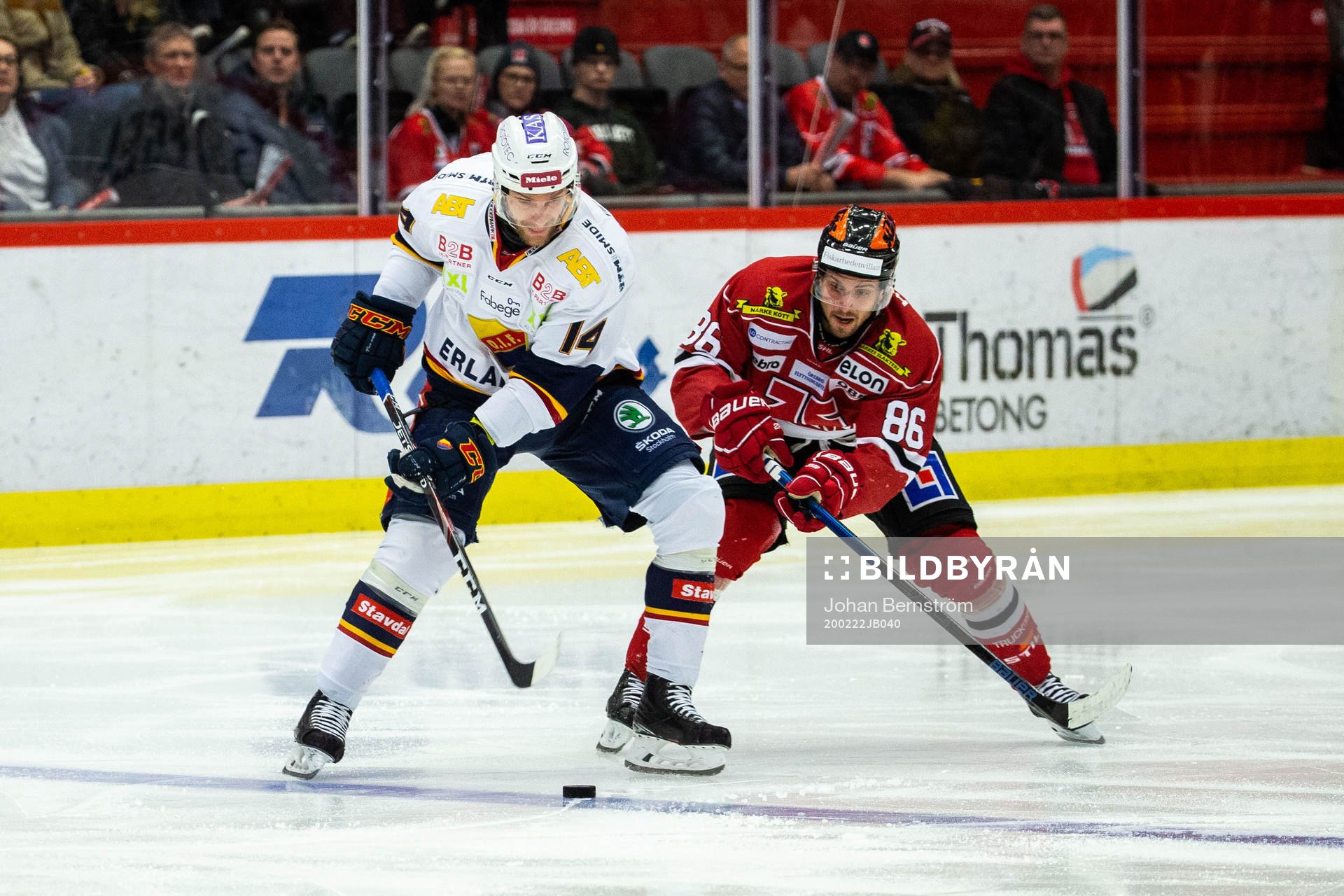 Djurgårdens Tom Wandell och Örebros Mathias Bromé