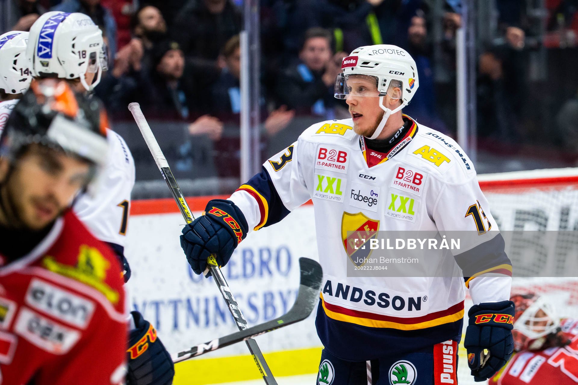 Djurgårdens Kalle Östman jublar