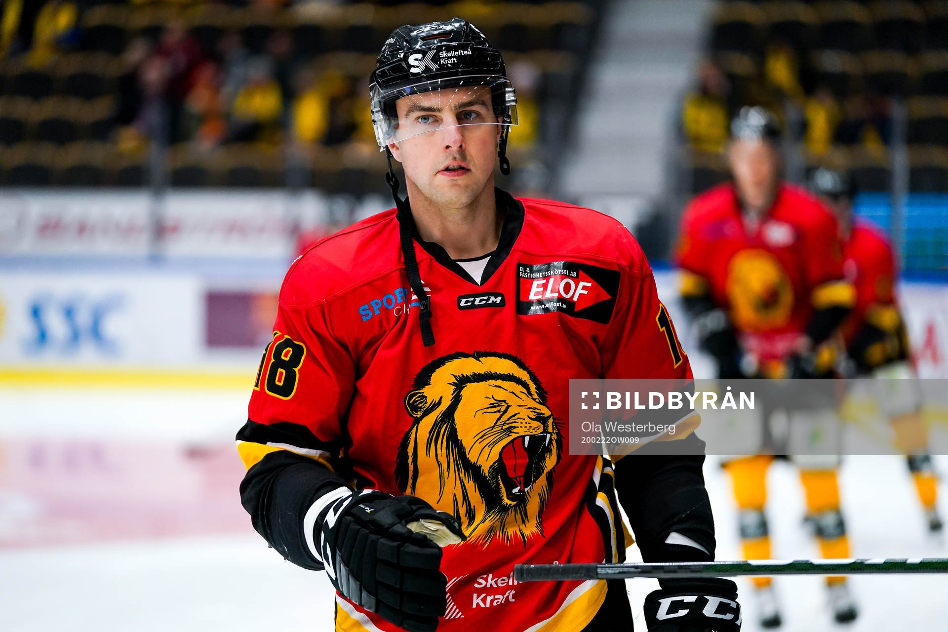 Skellefteås Joakim Lindström  värmer upp i SK Lejons