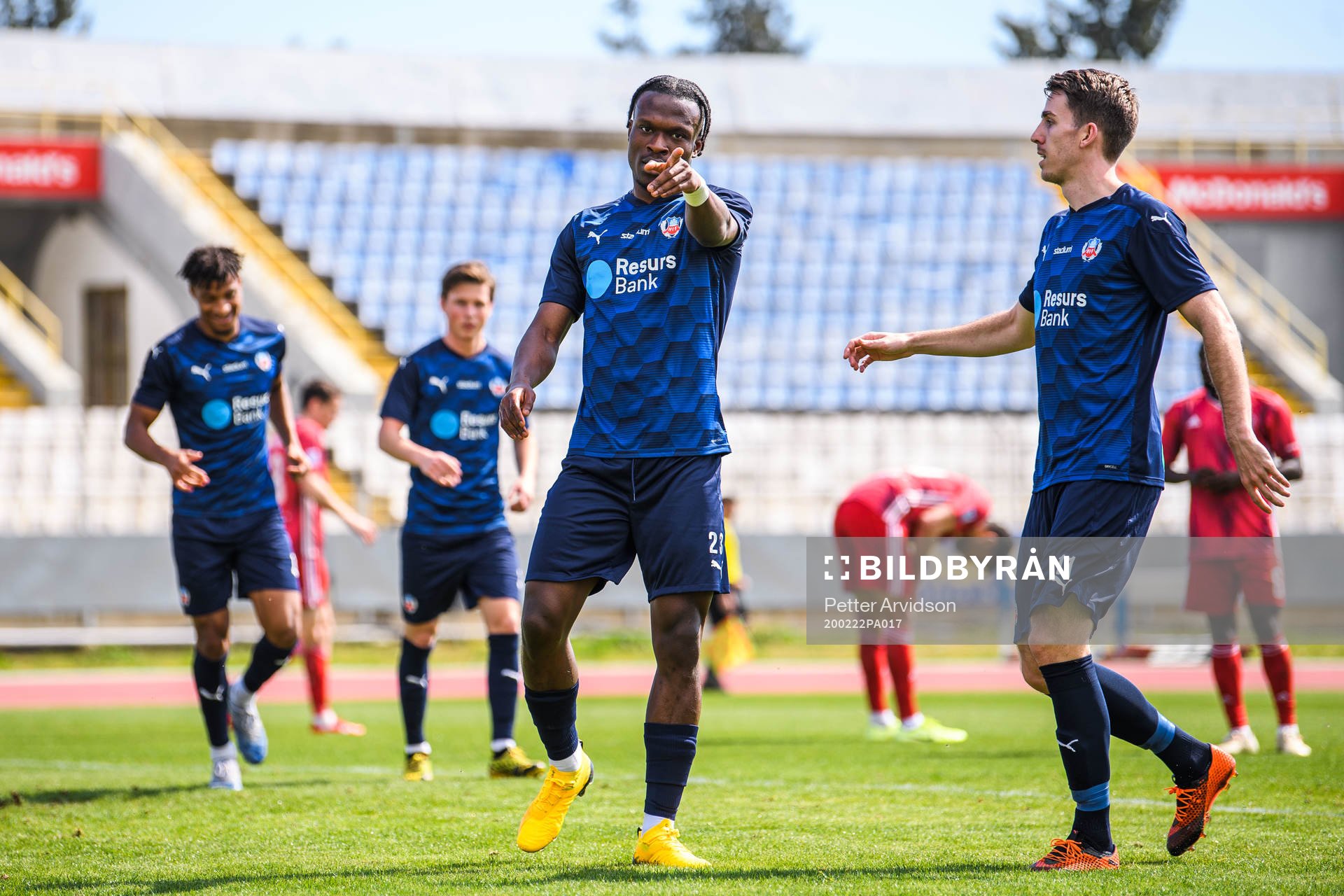 Helsingborgs Noel Mbo jublar