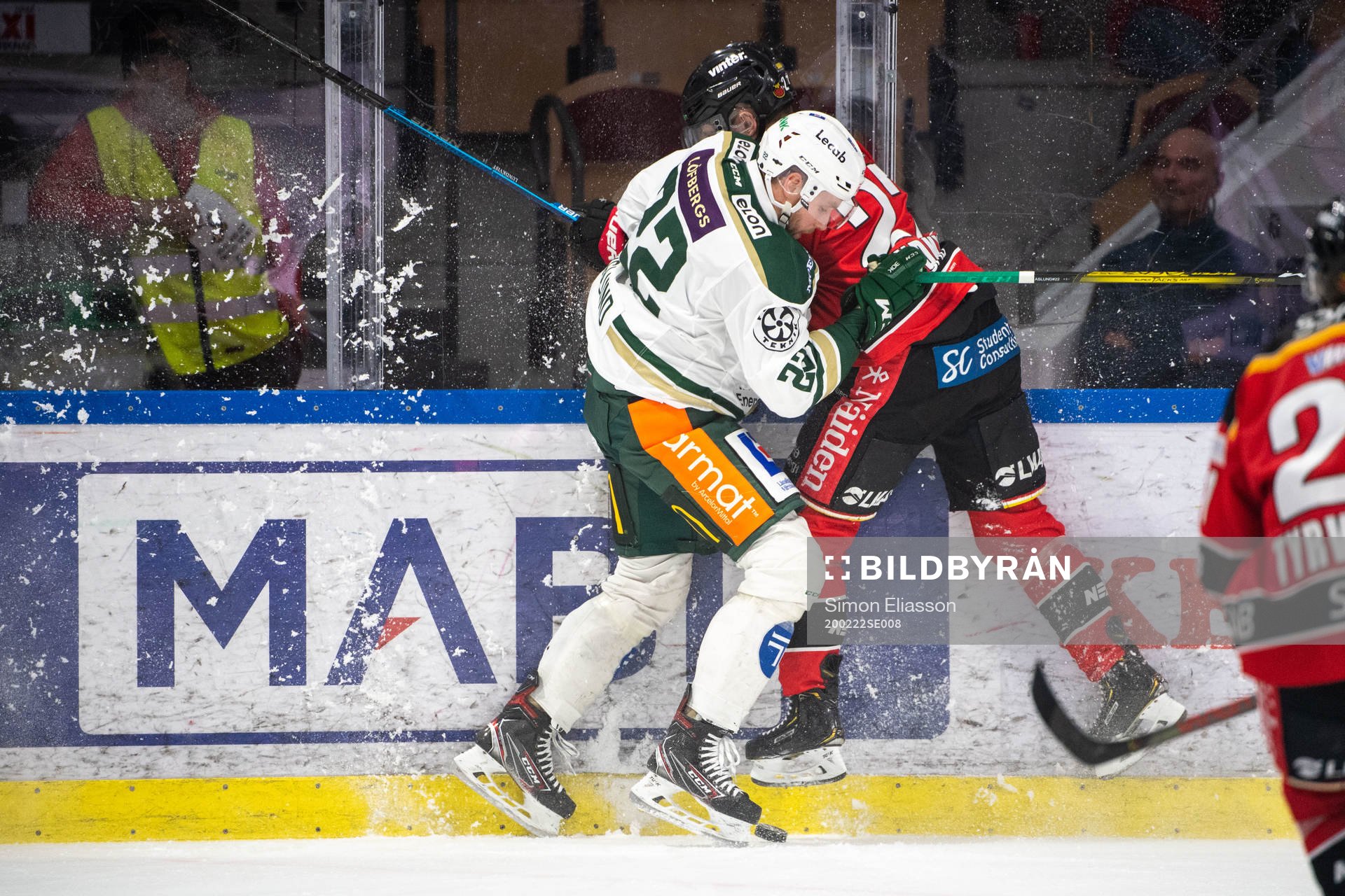 Färjestads Per Åslund och Luleås Nils Lundkvist