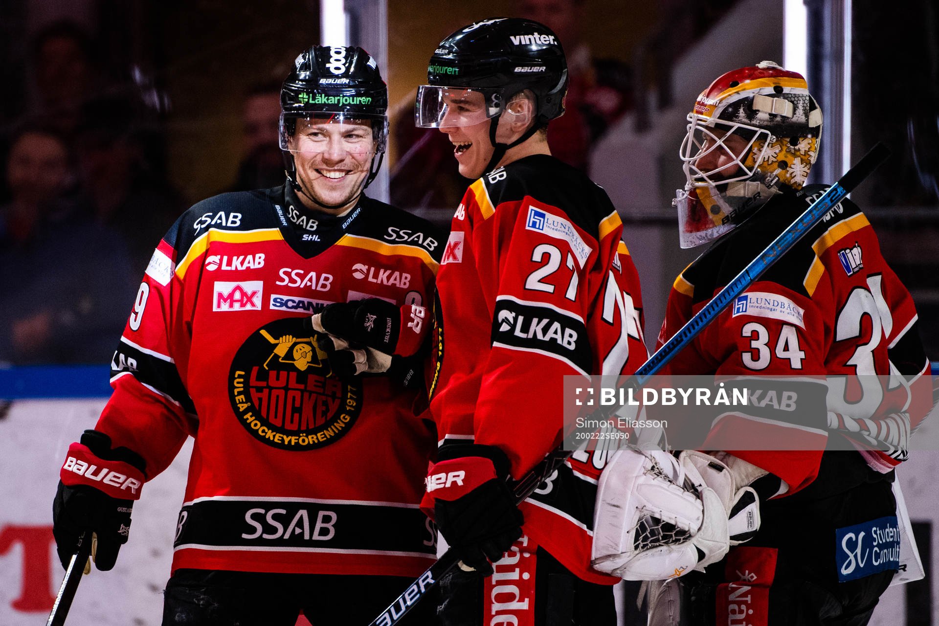 Luleås Erik Gustafsson jublar