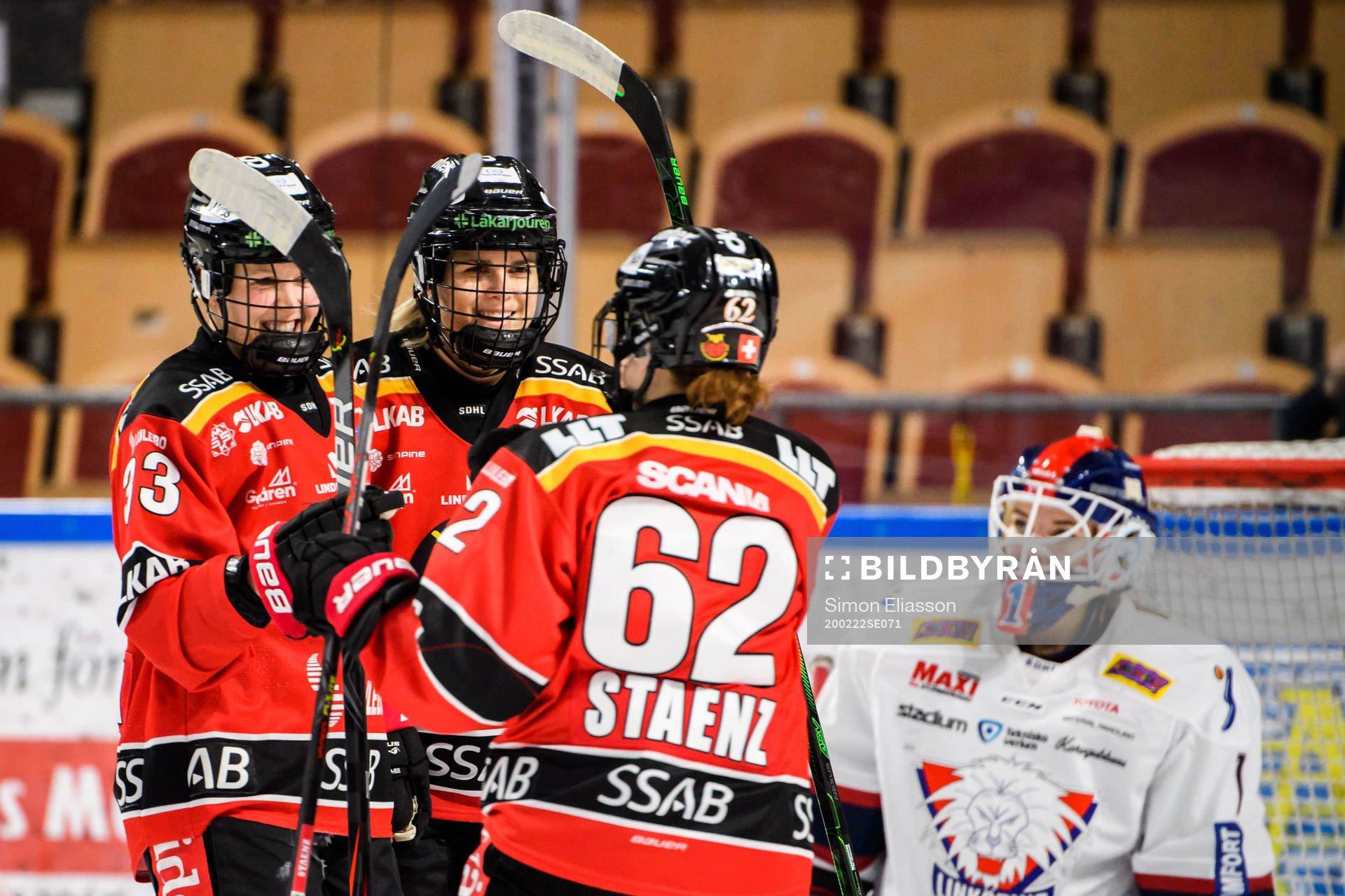 Luleås Michelle Karvinen jublar