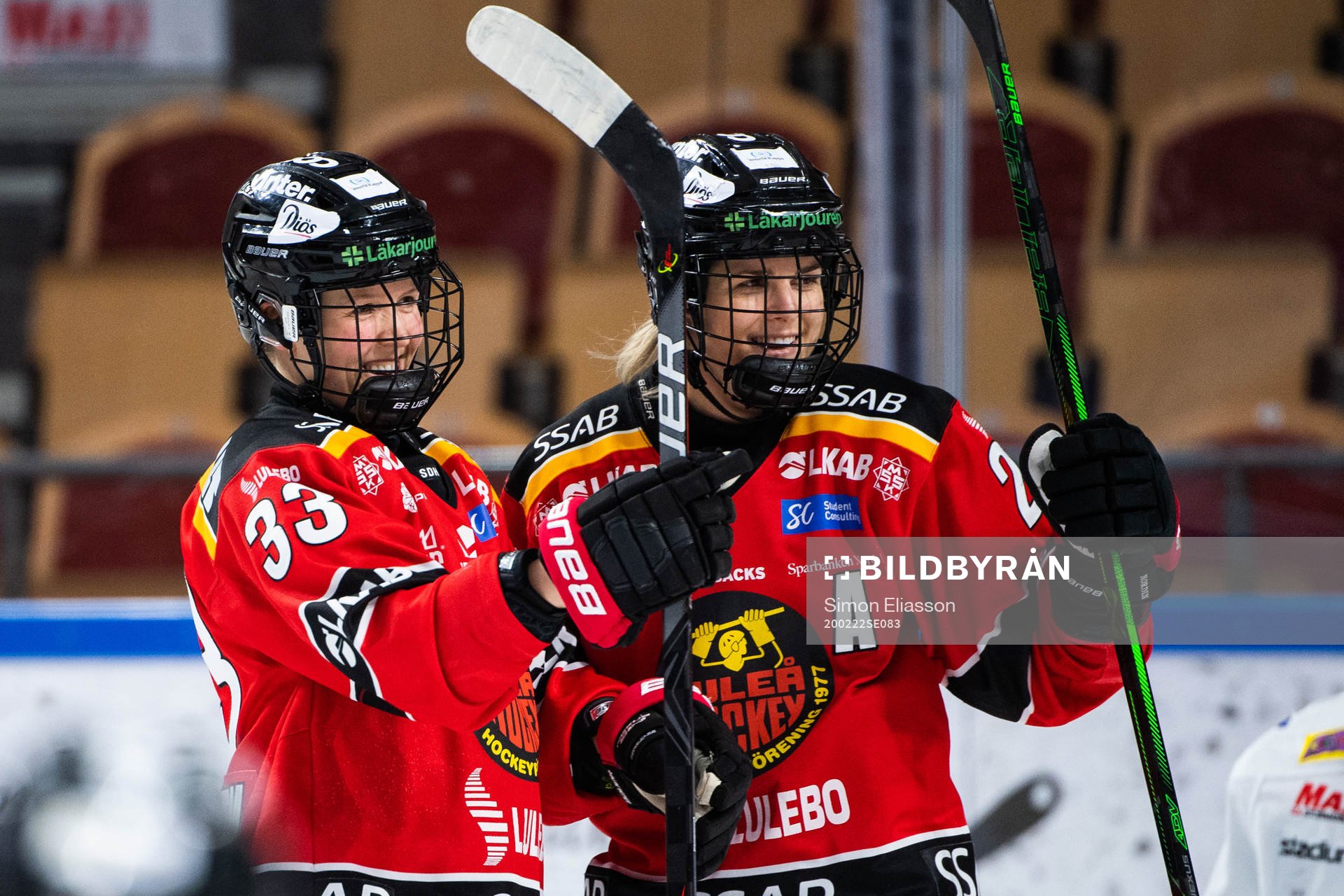 Luleås Michelle Karvinen jublar