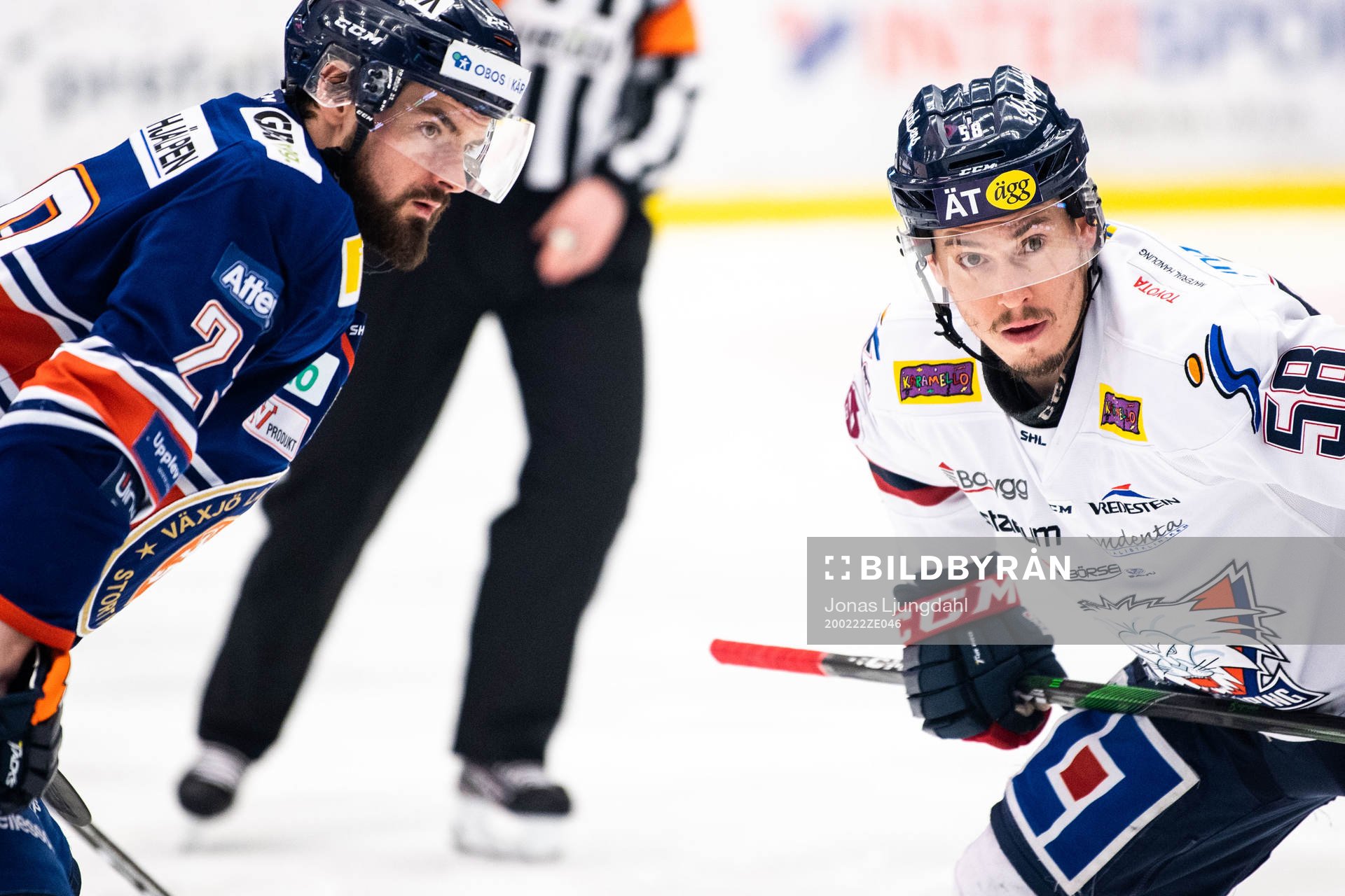 Växjös Filip Cederqvist och Linköpings Robin Johansson