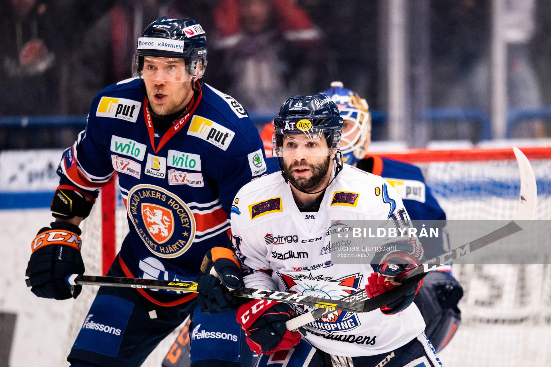 Växjös Ilari Melart och Linköpings Joe Whitney