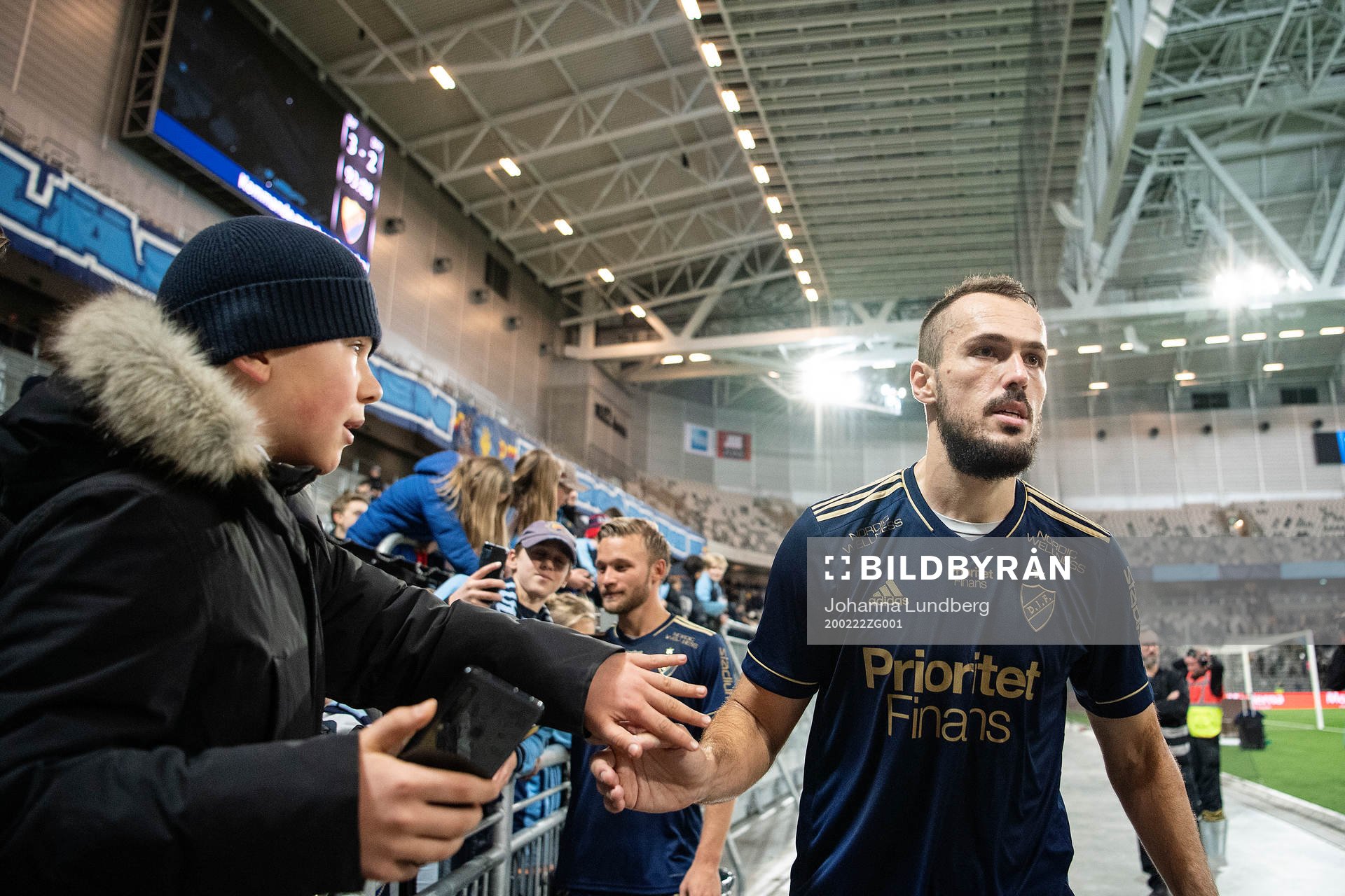 Djurgårdens Emir Kujovic jublar