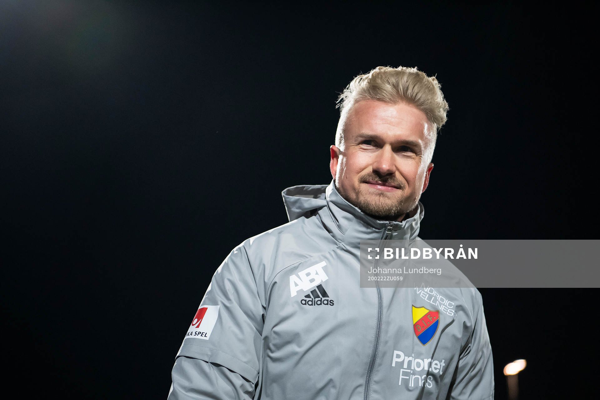 Djurgårdens tränare Pierre Fondin efter fotbollsmatchen i Svenska Cupen mellan AIK och Djurgården den 22 februari 2020 i Stockholm. 