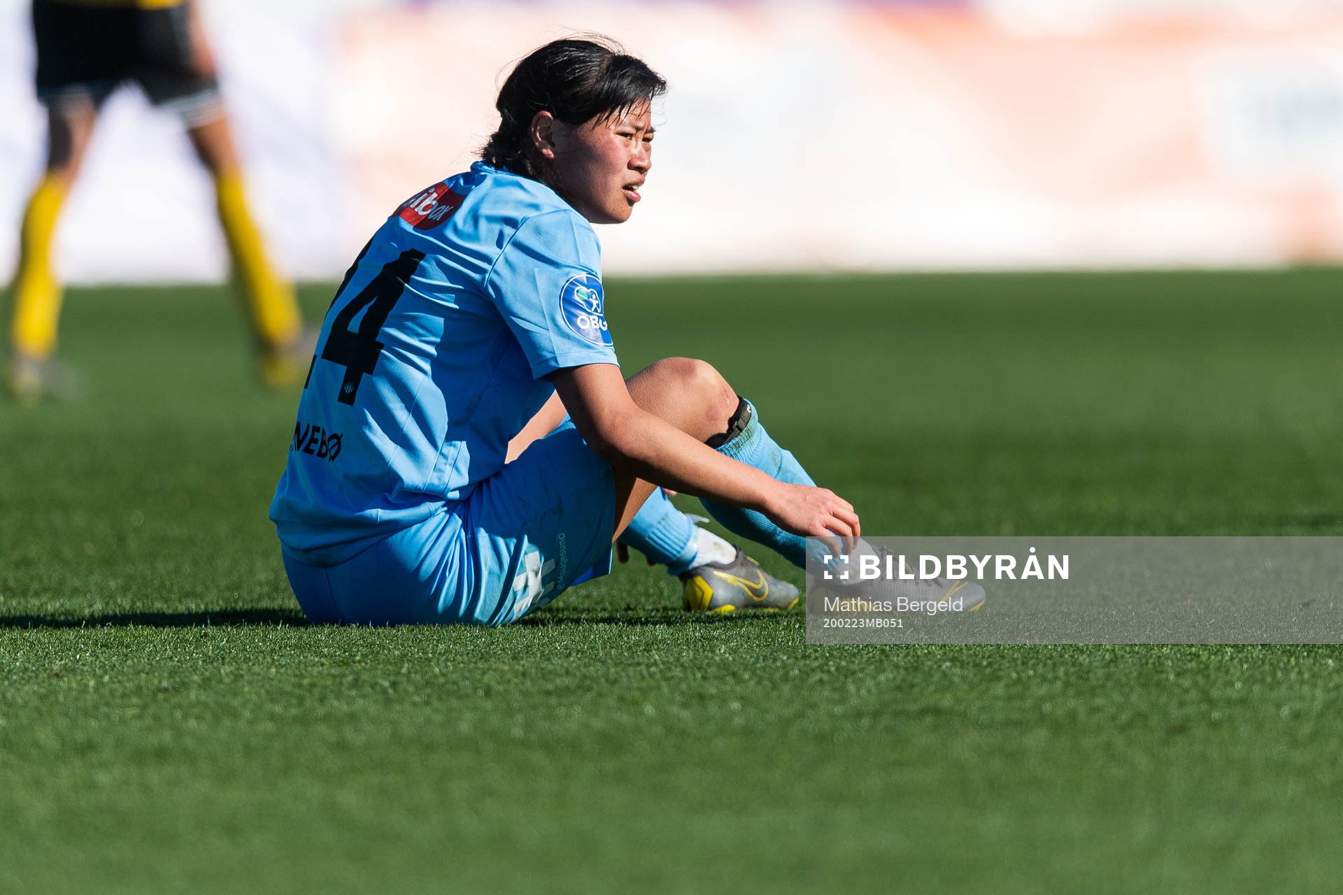Ylinn Tennebø of Avaldsnes looks dejected