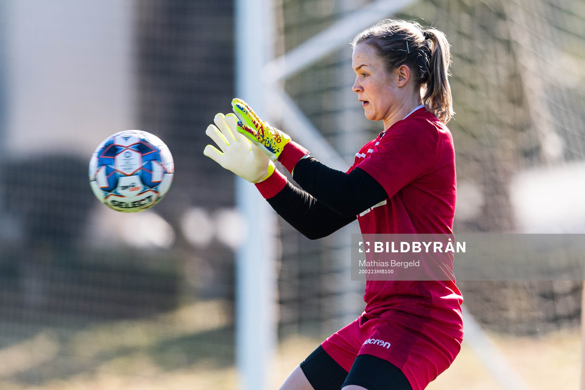 Goalkeeper Oda Marie Hove Bogstad of Sandviken during a training session at the Toppserien pre-season camp on February 23, 2020 in La Manga.