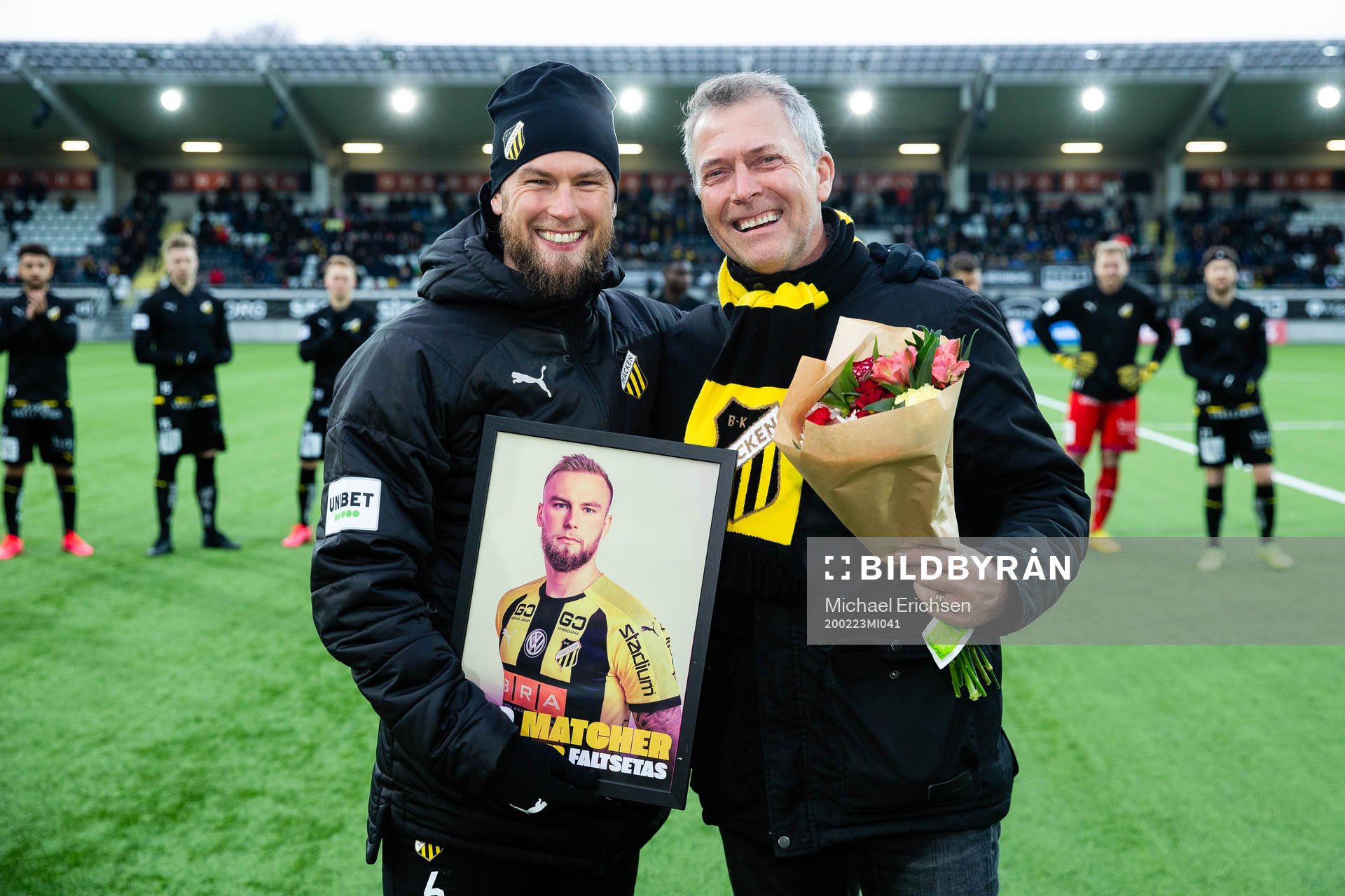 Häckens Alexander Faltsetas och sportchef Sonny Karlsson