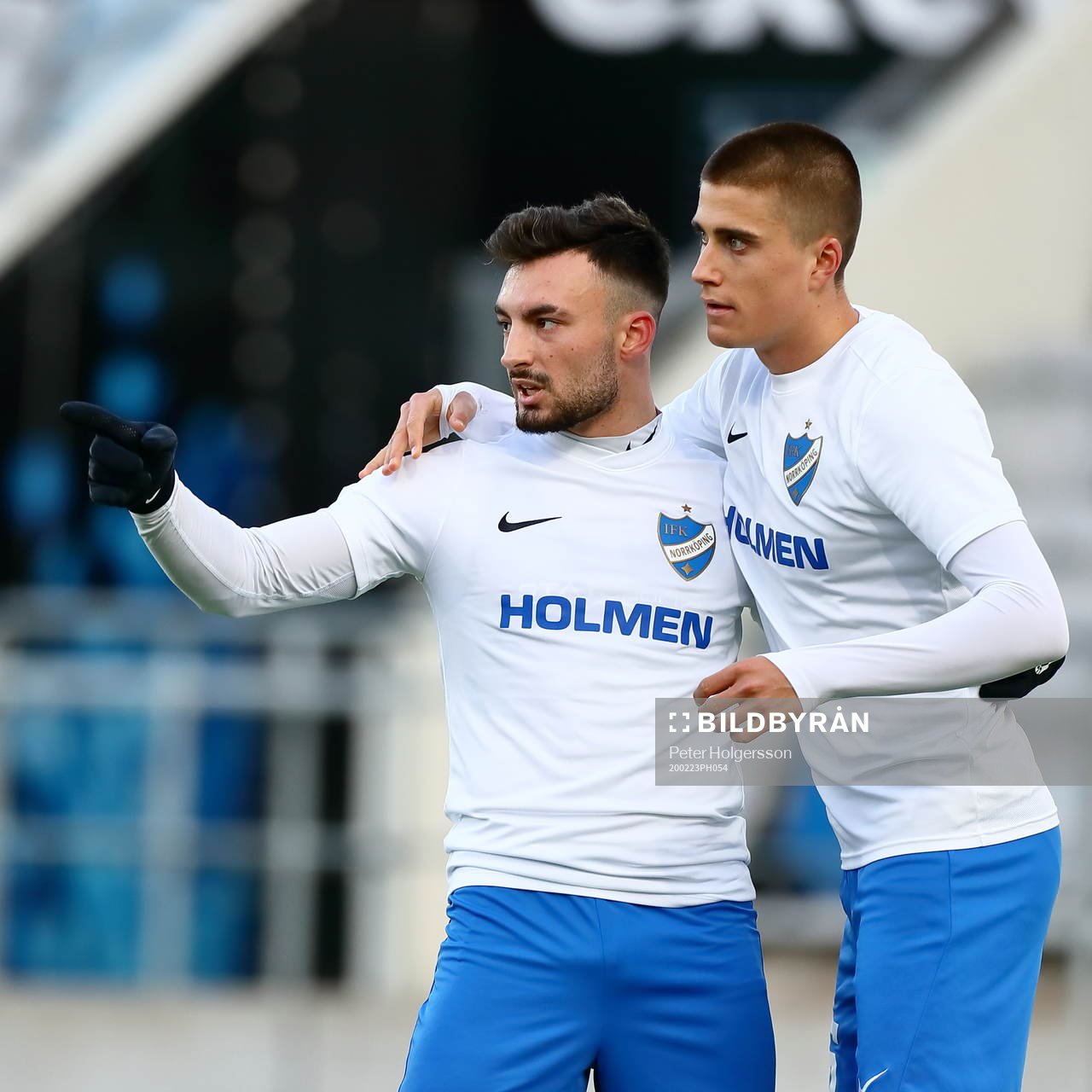 IFK Norrköpings Sead Haksabanovic och Carl Björk jublar