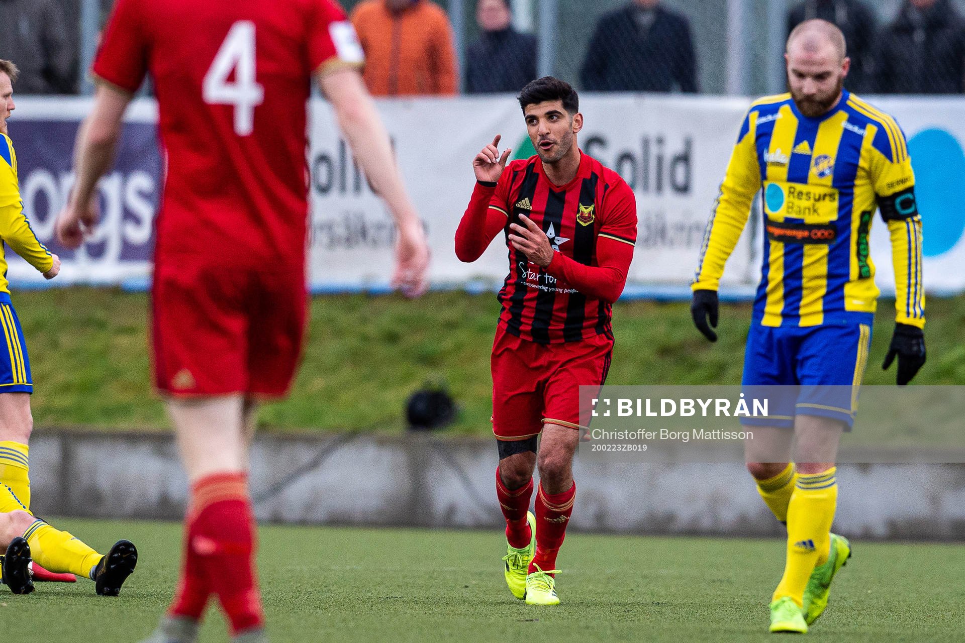 Östersunds Rewan Amin reagerar mot ett domslut