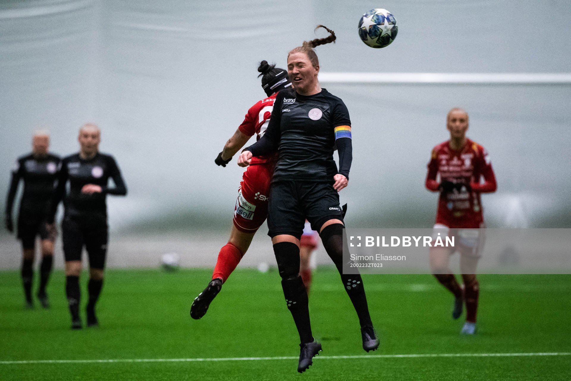 Uppsalas Märta Säfström under fotbollsmatchen i Svenska cupen mellan Piteå och Uppsala den 23 februari 2020 i Piteå.