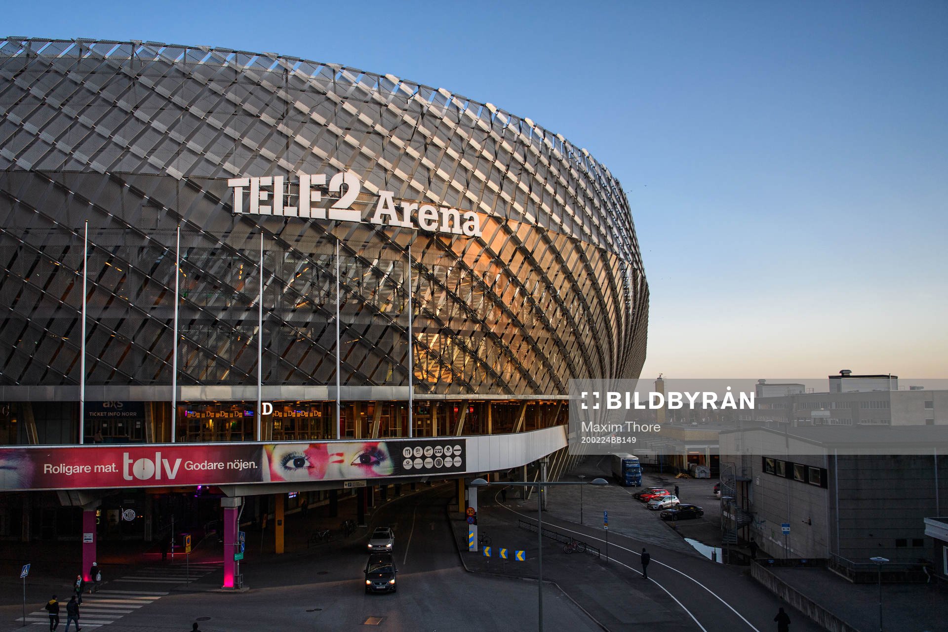 Exteriör av Tele2 Arena