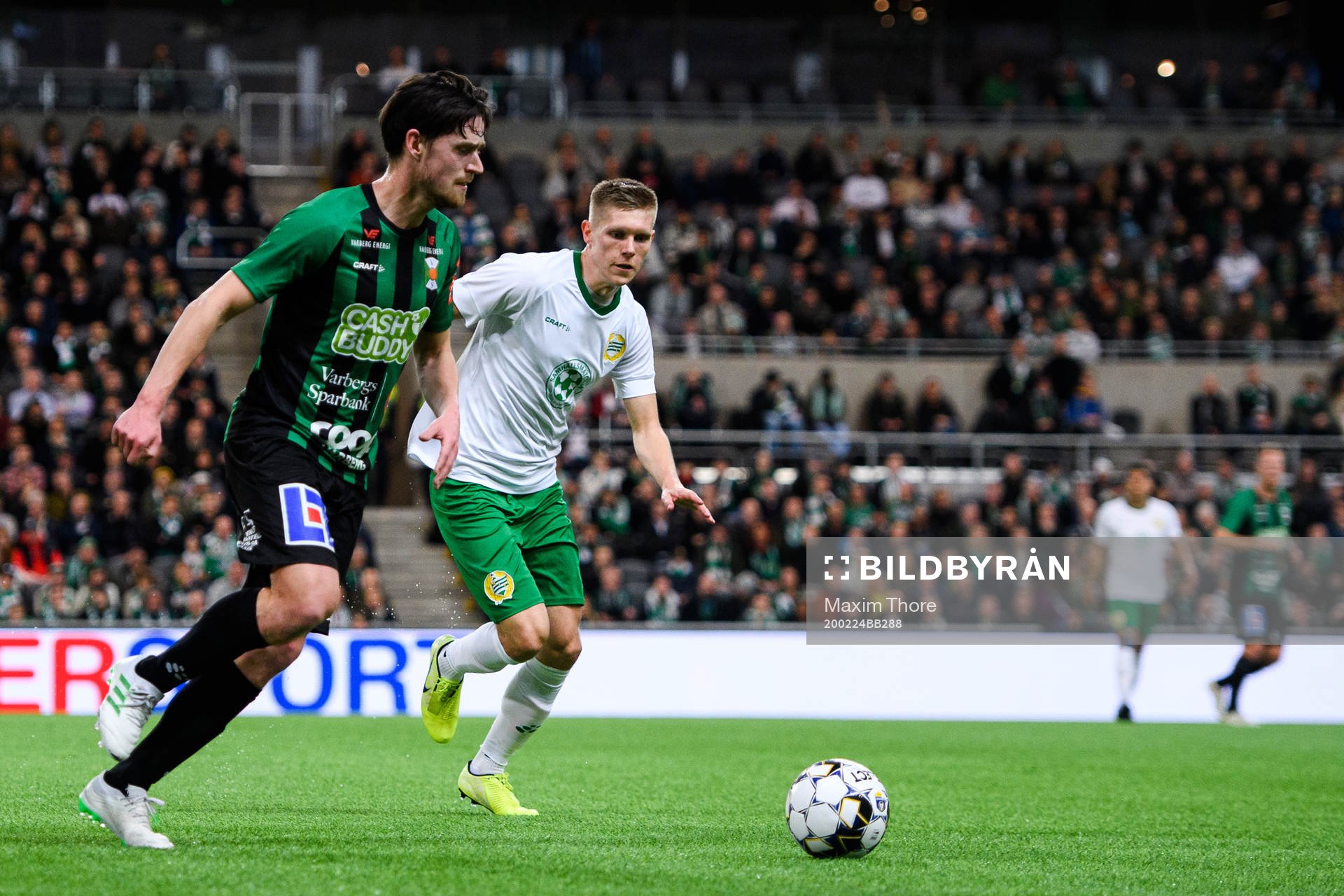 Varbergs Robin Tranberg och Hammarbys Aron Johannsson