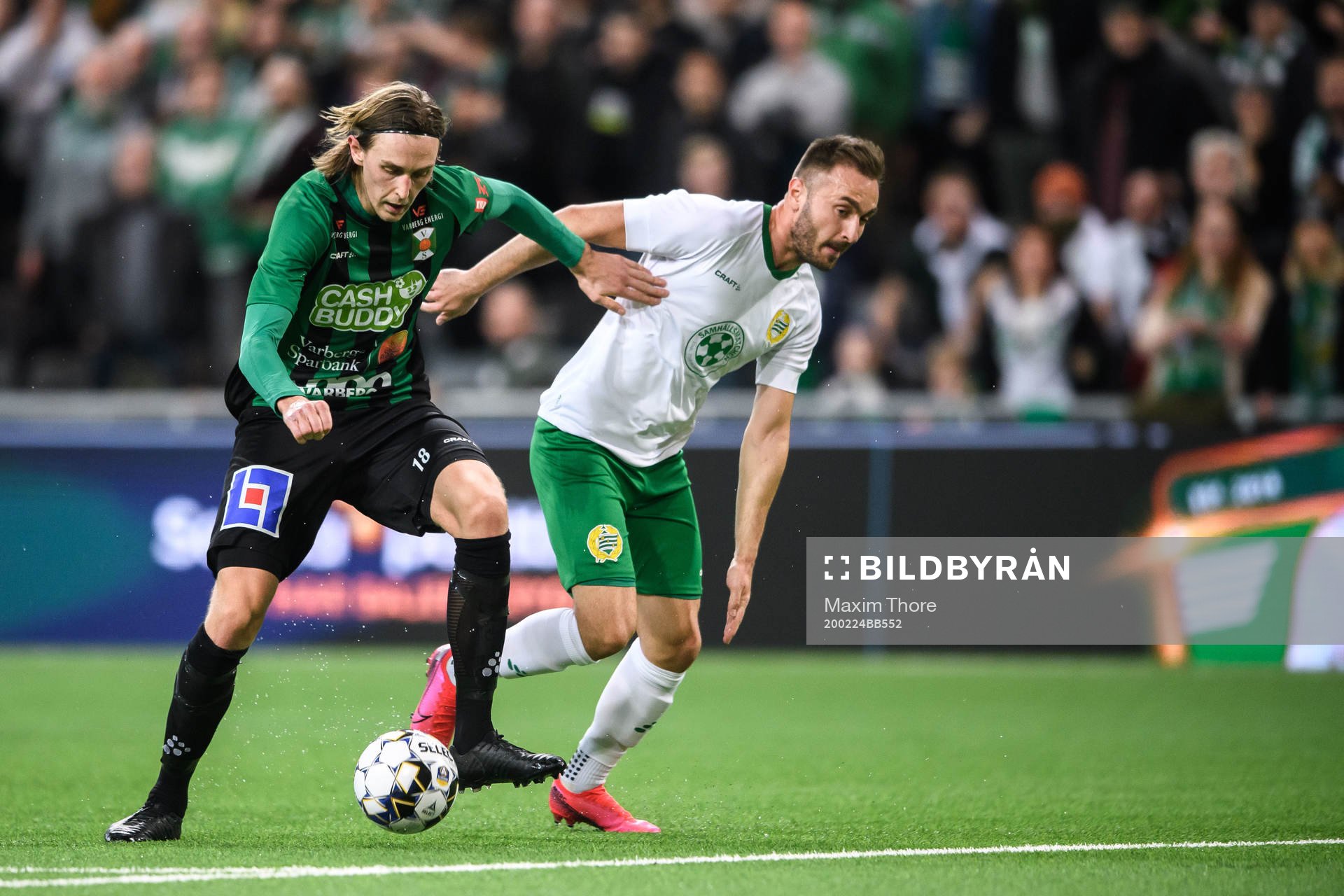 Varbergs Joakim Lindner och Hammarbys Muamer Tankovic