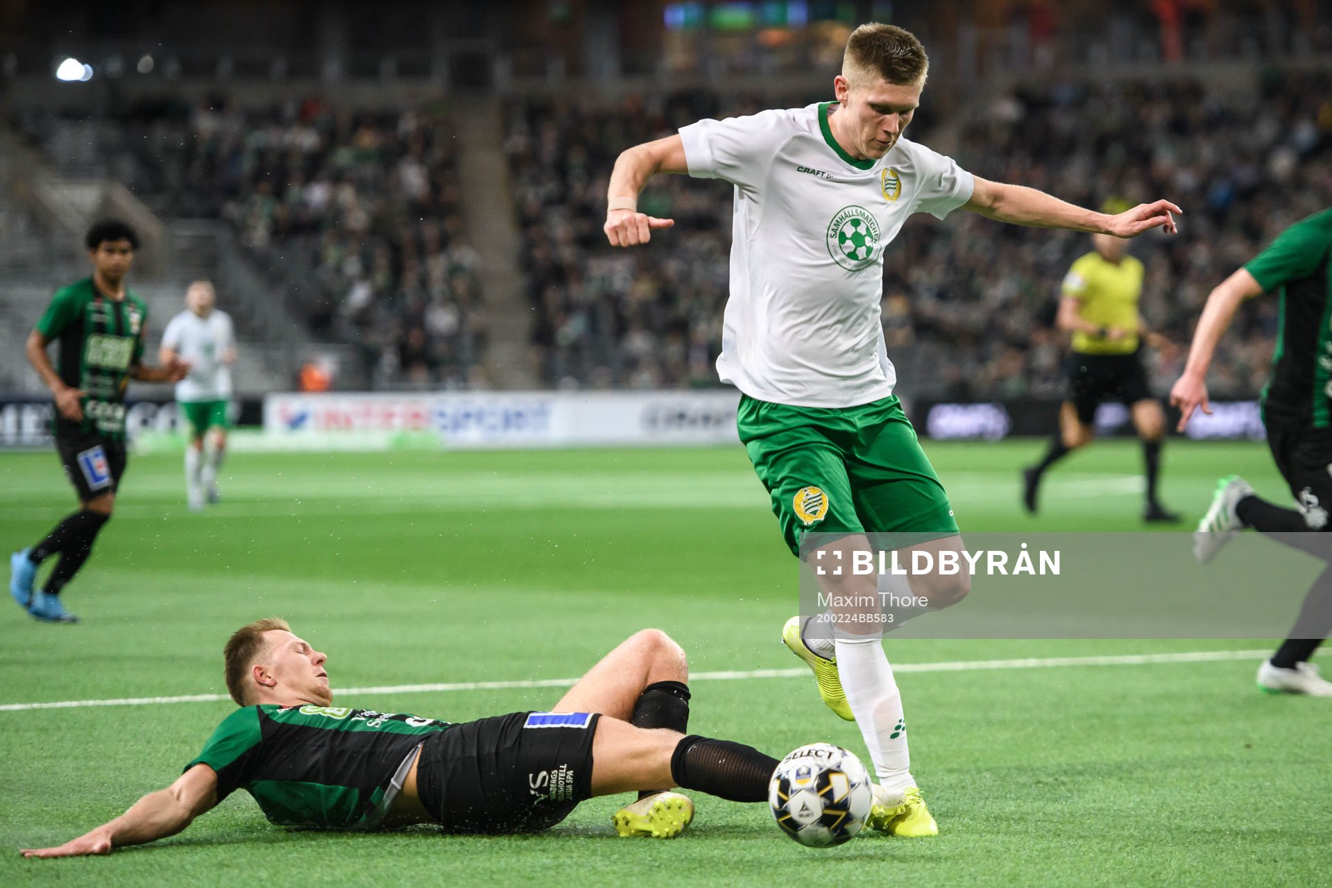 Varbergs Jesper Modig och Hammarbys Aron Johannsson