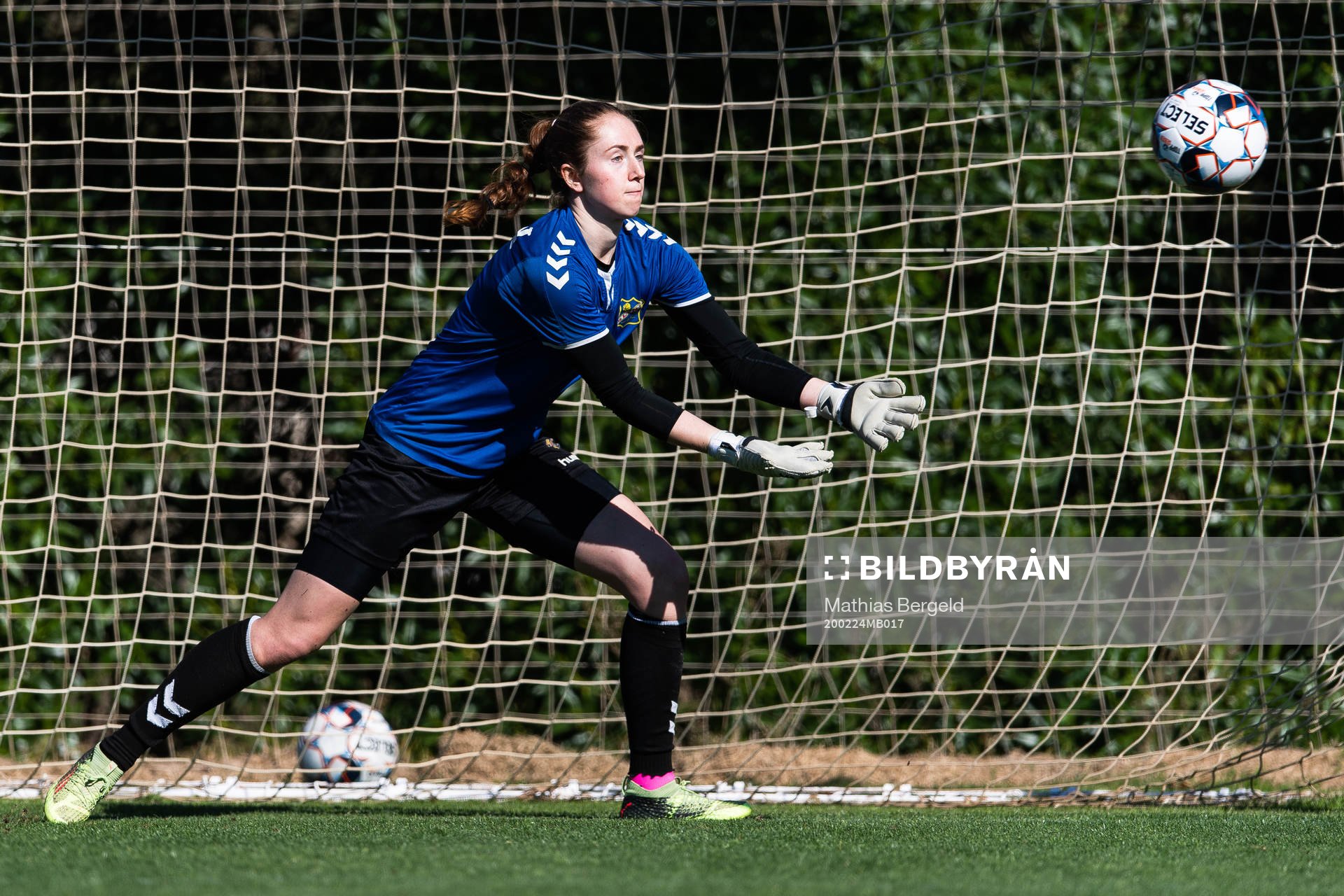 Goalkeeper Karen Oline Sneve of Lyn during a training session at the Toppserien pre-season camp on February 24, 2020 in La Manga.
