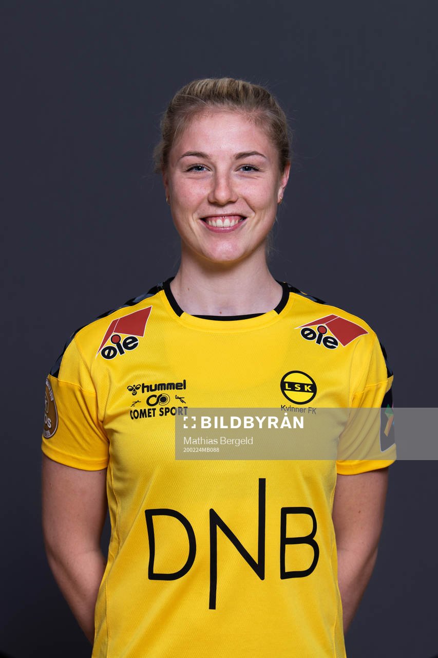 Sophie Román Haug of LSK Kvinner poses for a portrait