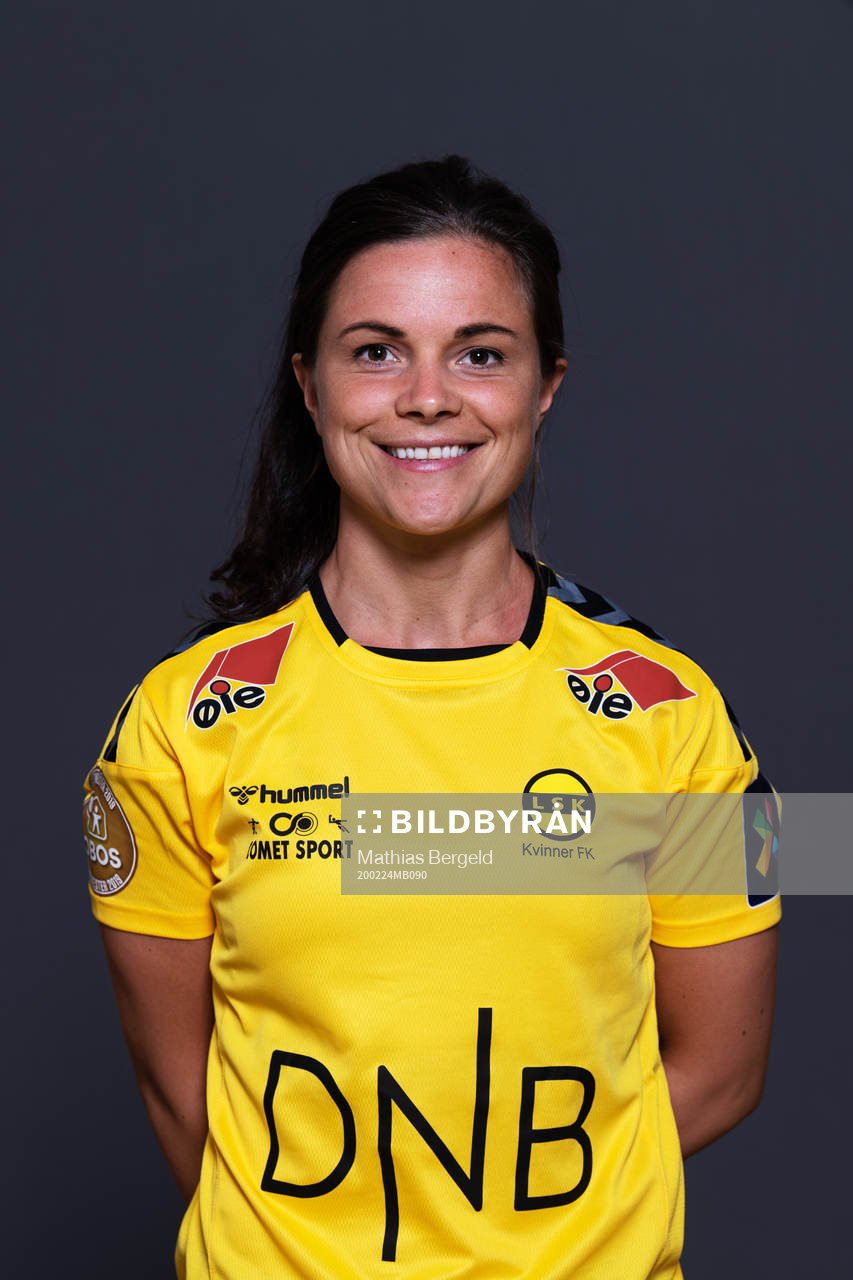 Cathrine Høegh Dekkerhus of LSK Kvinner poses for a