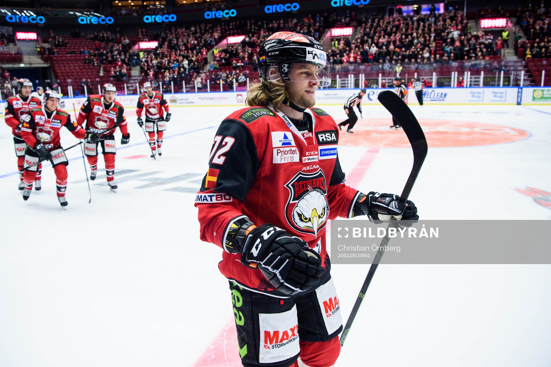 Malmö Redhawks Nicolai Meyer jublar