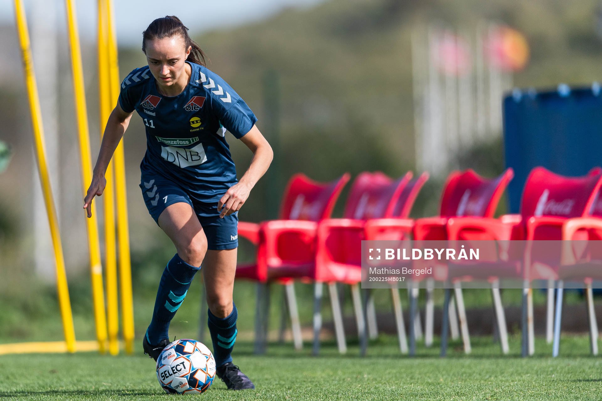 Andrea Wilmann of LSK Kvinner during a training session at the Toppserien pre-season camp on February 25, 2020 in La Manga.