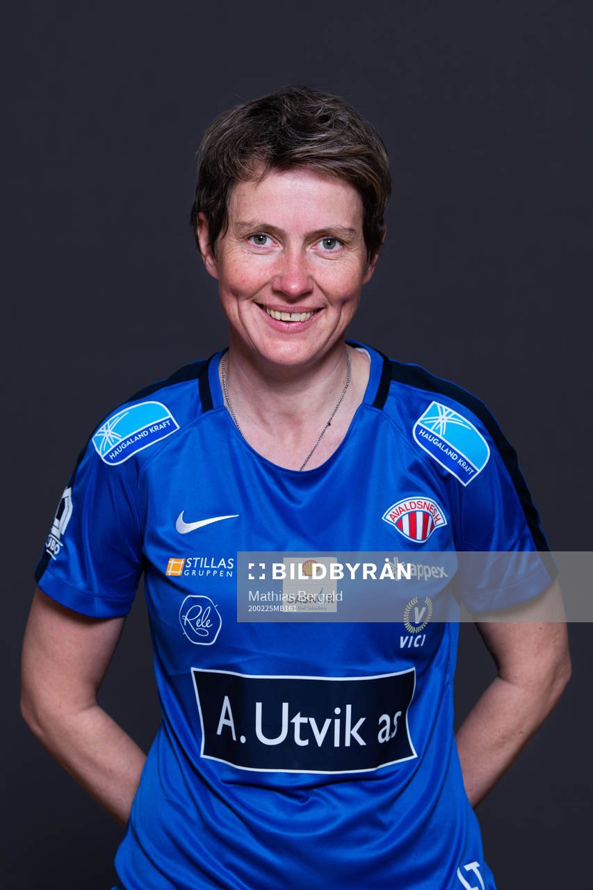Lena Tyriberget, head of sports of Avaldsnes, poses for a