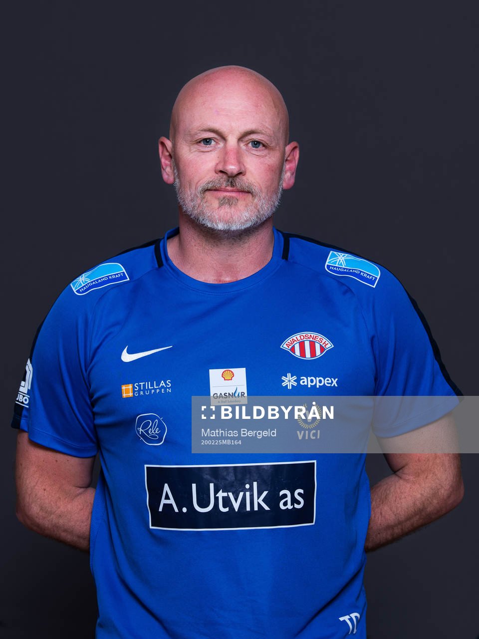 Thomas Dahle, head coach of Avaldsnes, poses for a portrait