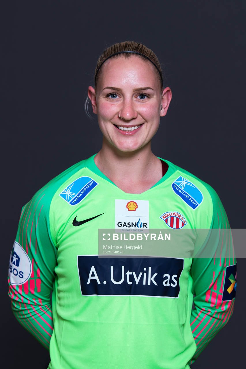 Goalkeeper Louise Högrell of Avaldsnes poses for a portrait