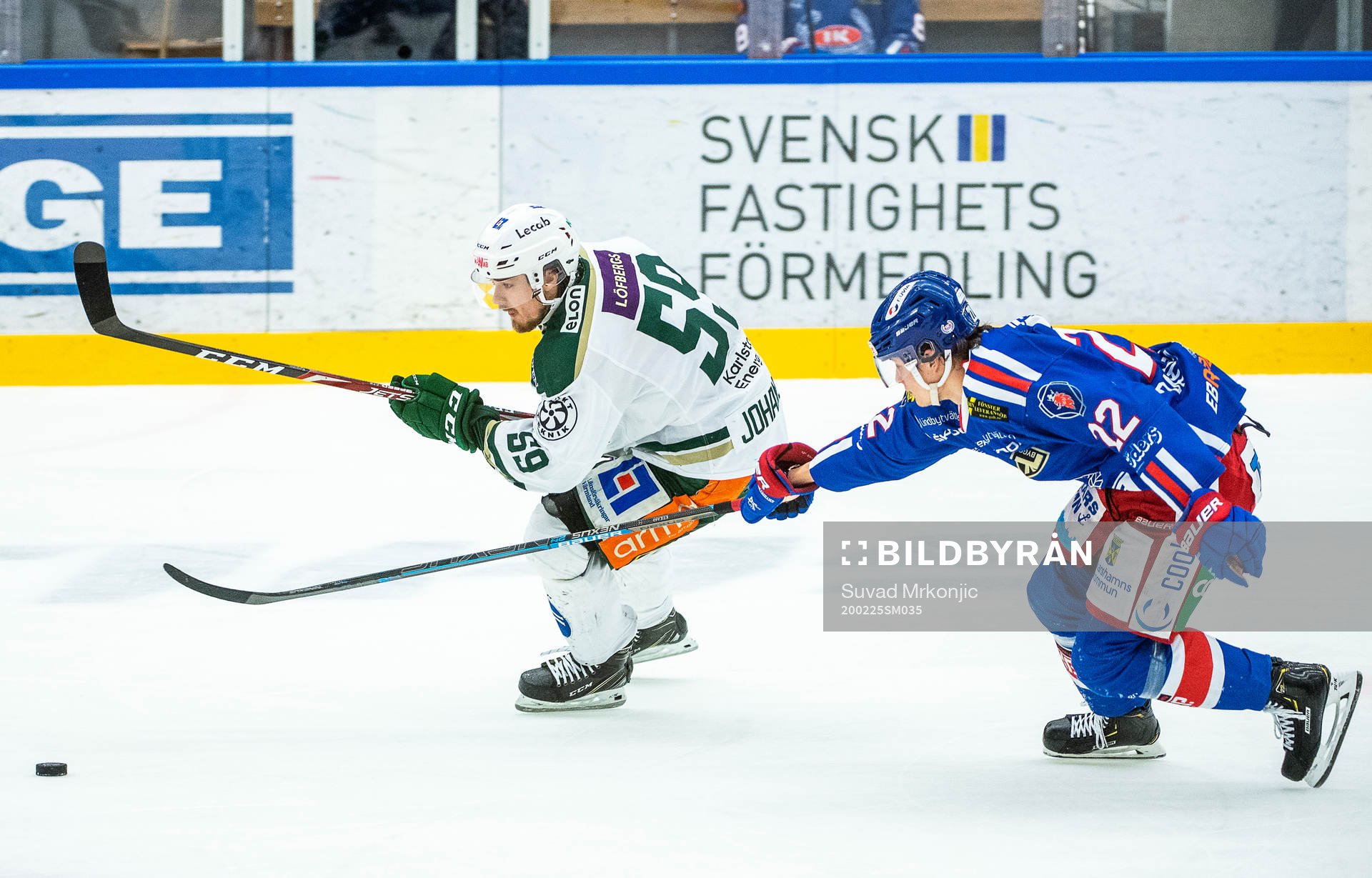 Oskarshamns John Dahlström och Färjestads Linus Johansson