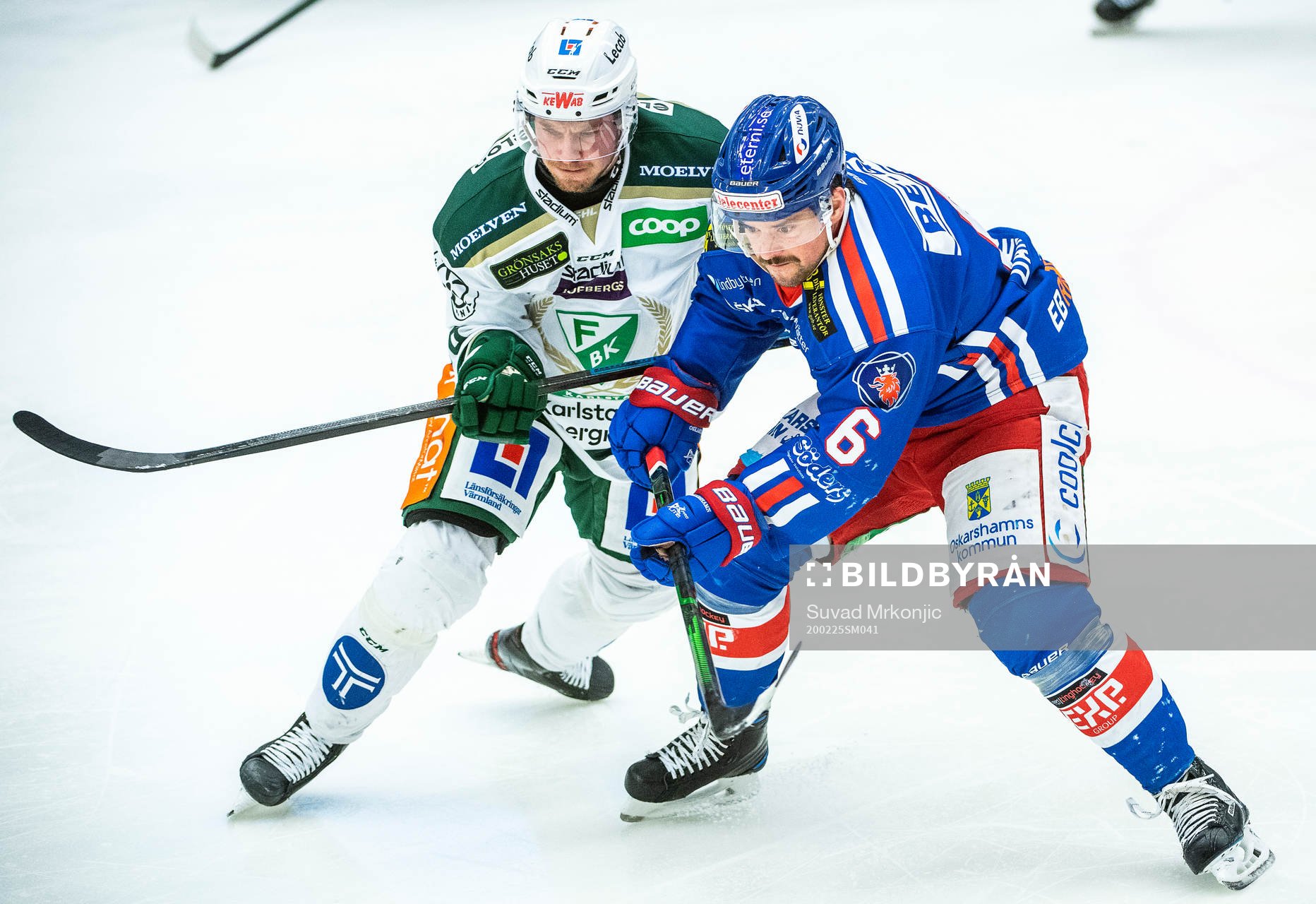 Oskarshamns Jesper Dahlroth och Färjestads Emil Forslund