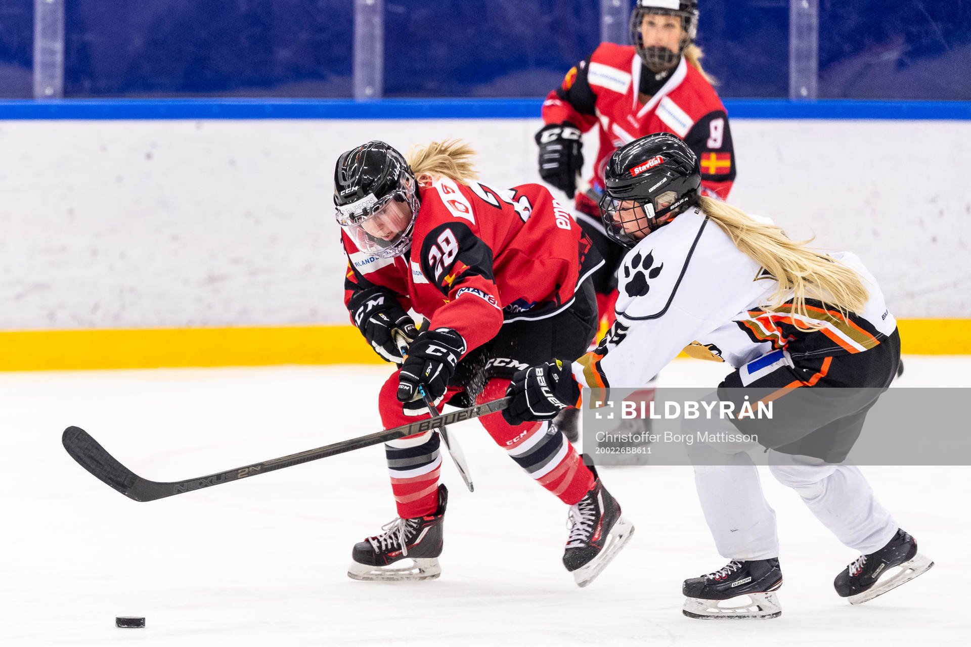 Malmö Redhawks Brooklyn Langlois och Göteborgs Jennifer