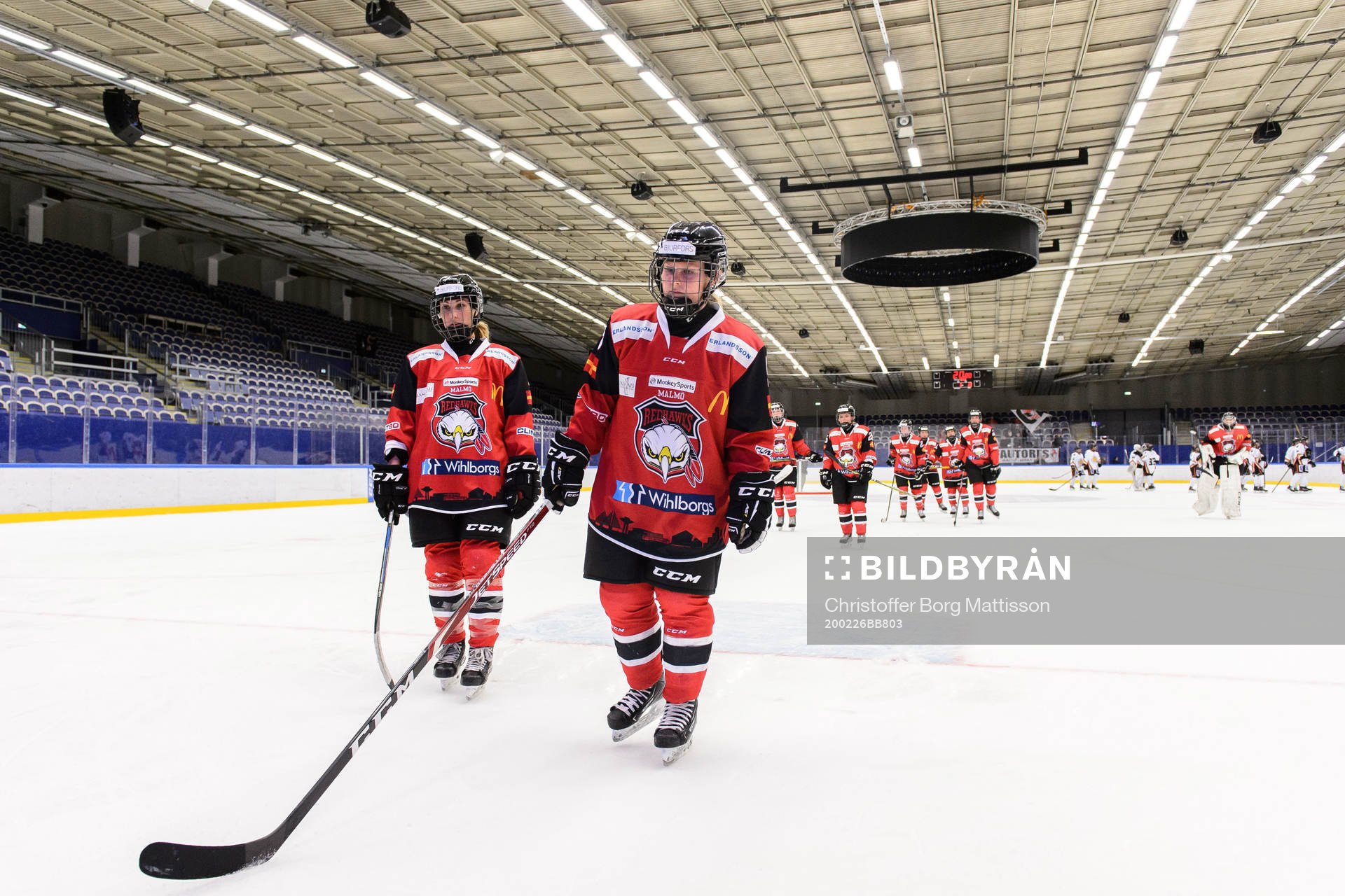 Malmö Redhawks spelare deppar